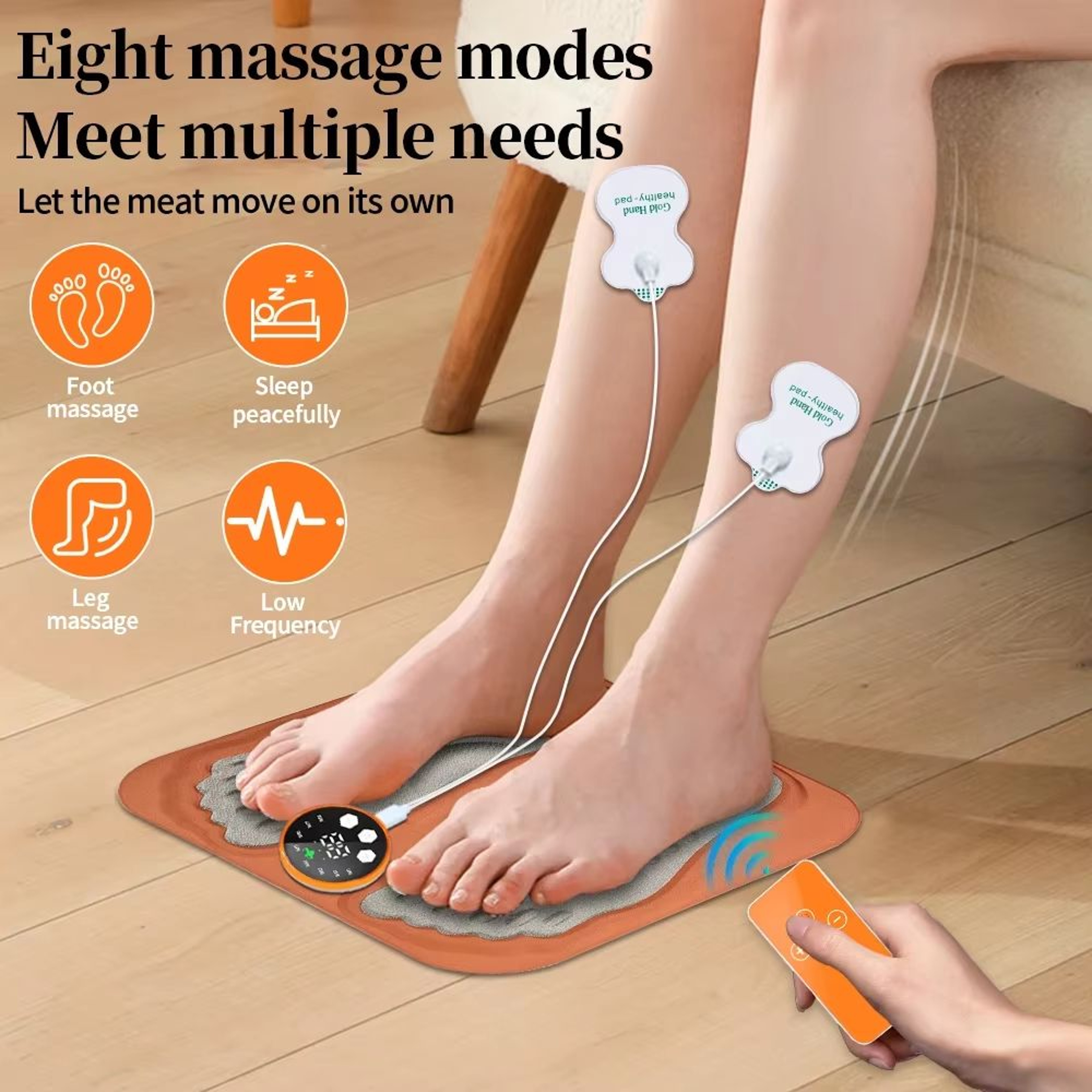 Portable 3D Smart Foot Massage Pad With Remote Control 8 Modes 29 Levels 3