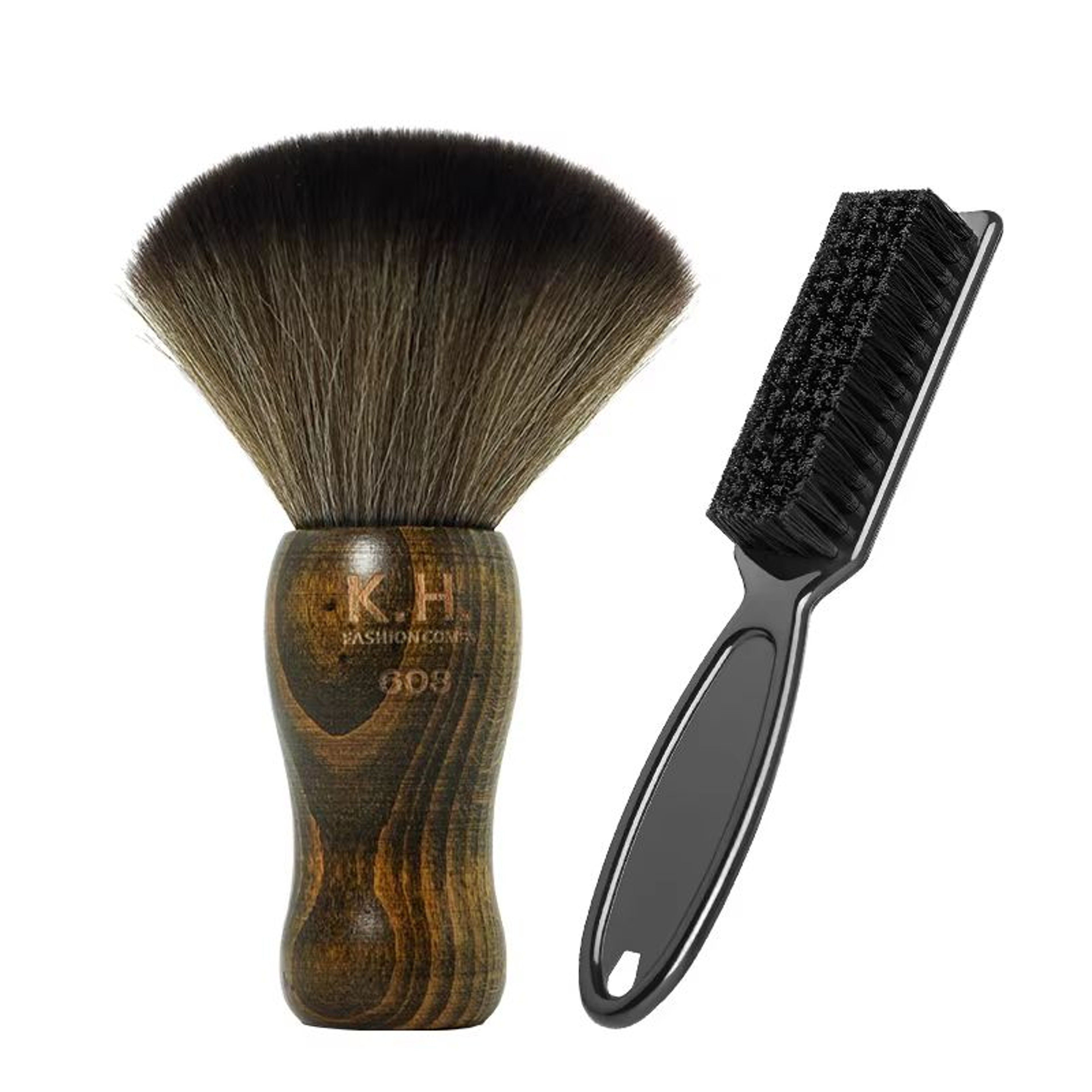 Barber Neck Duster Brush Set For Men With Round Hairdressing And Beard Brushes 10