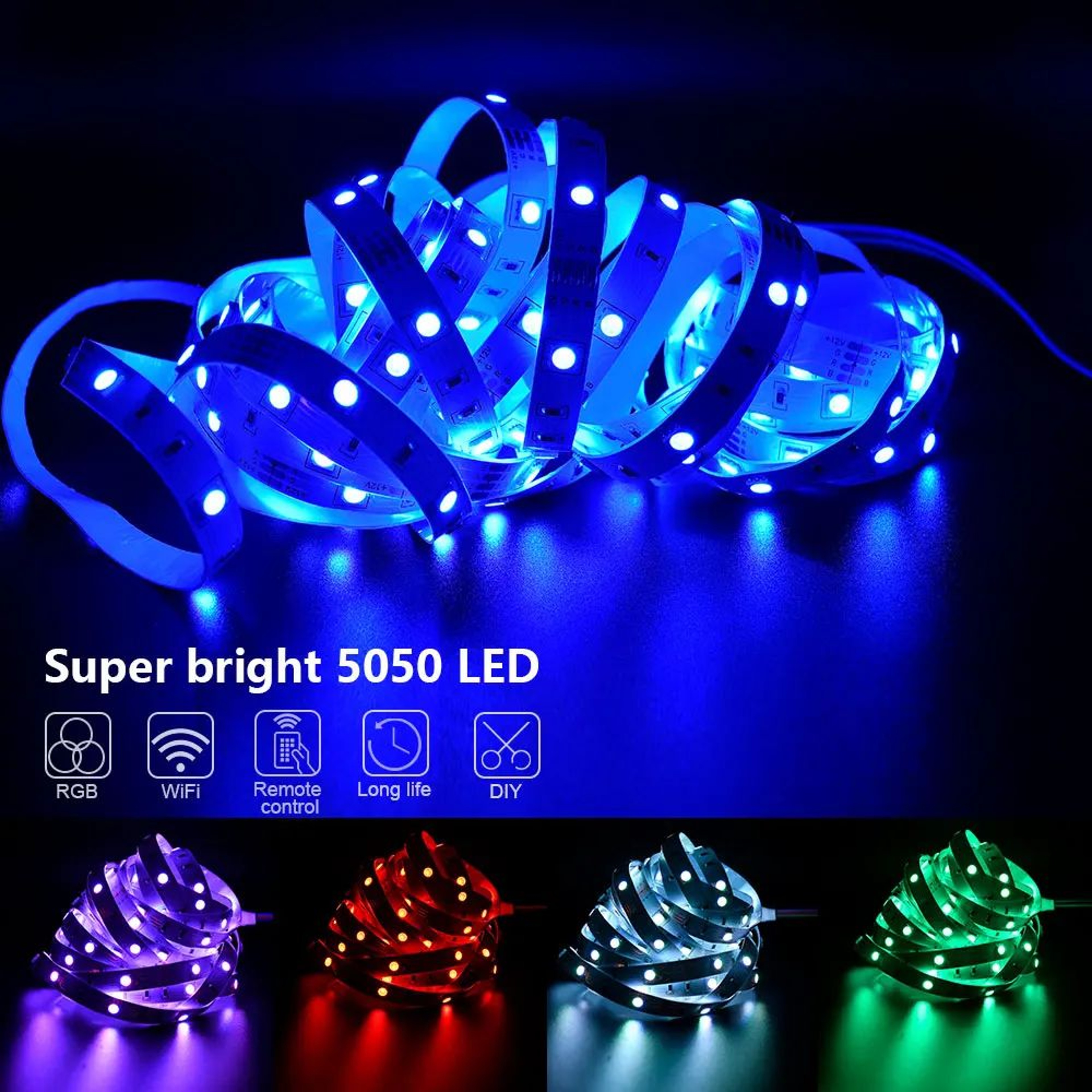 RGB LED Strip Lights 5 V USB 3535 Music Sync ColorChanging Light Strip 328 Ft9843 Ft 1