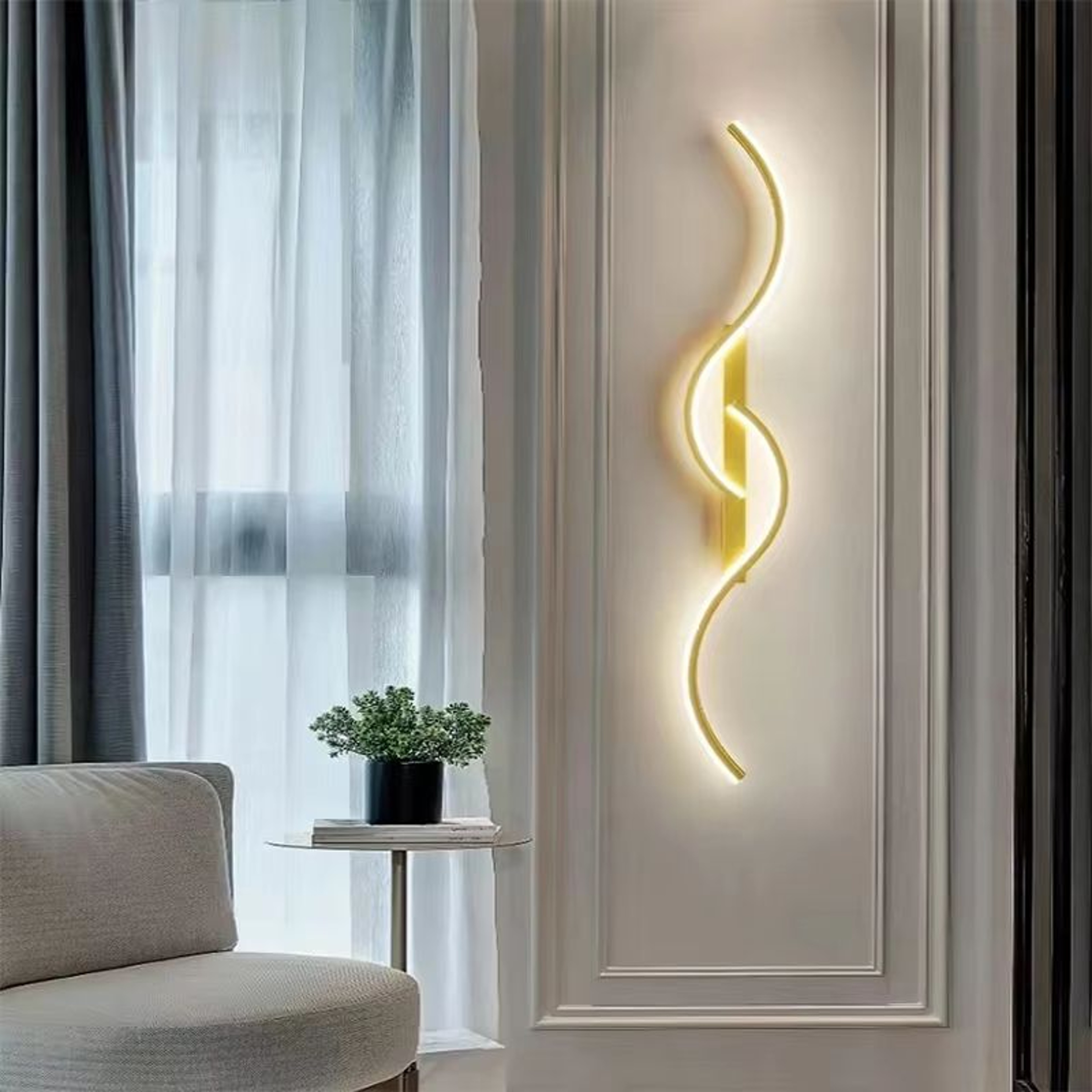 Minimalist LED Wall Lamp Long Strip Indoor Lighting Fixture For Bedroom And Living Room 1