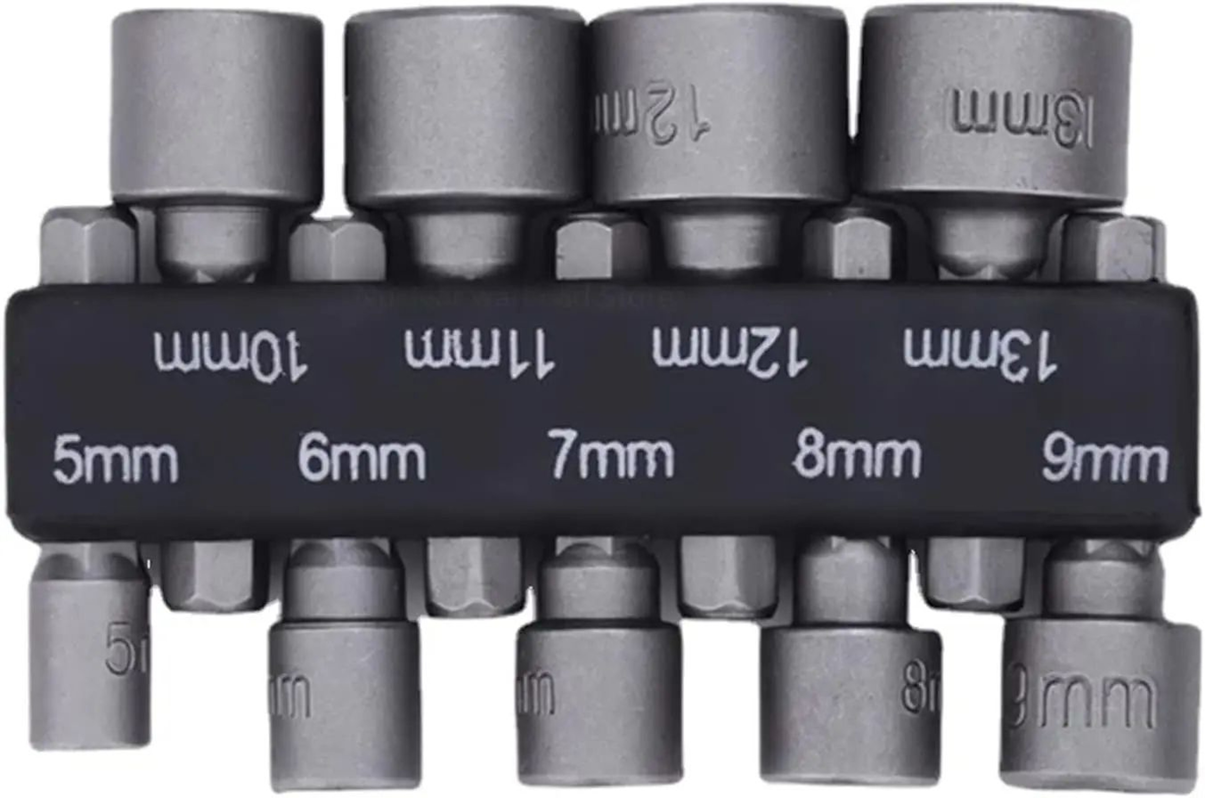 9Piece Hex Nut Driver And Socket Bit Set 5mm13mm For Screwdrivers And Wrenches 1