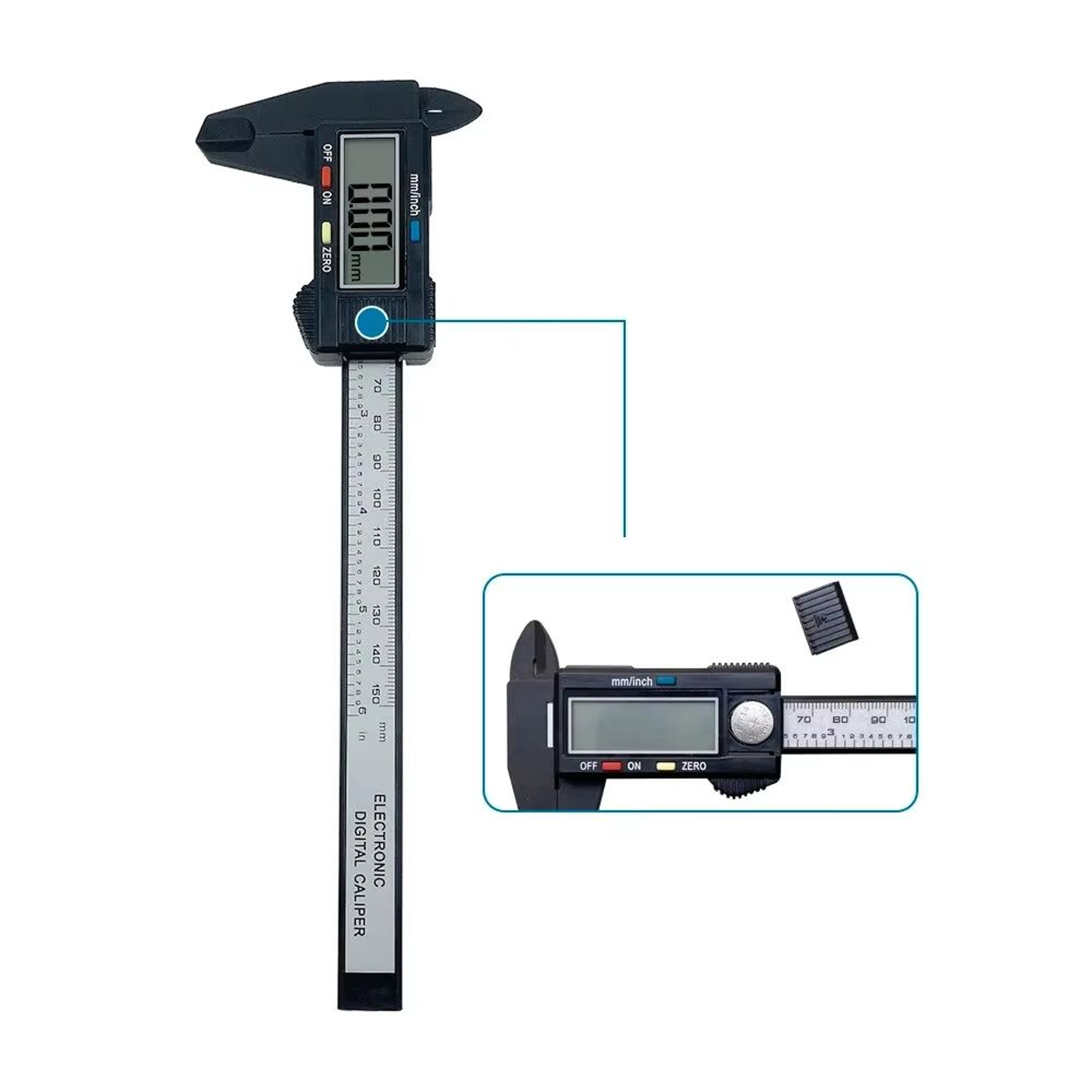 Digital Carbon Fiber Electronic Caliper Gauge 6 In4 In Precision Measuring Tool 4