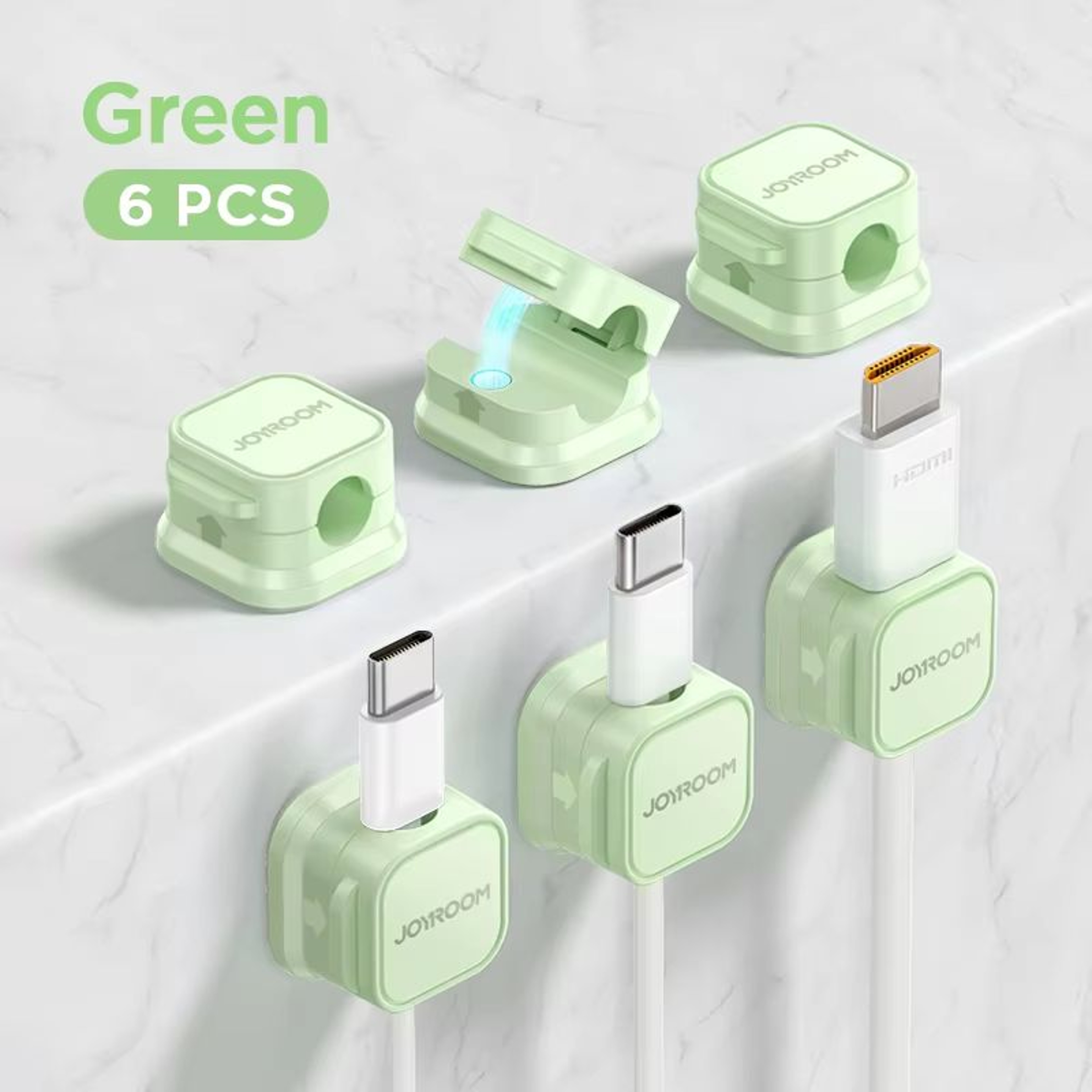 JOYROOM Magnetic Cable Clips Adjustable Cord Holder For Desk And Cable Management 11