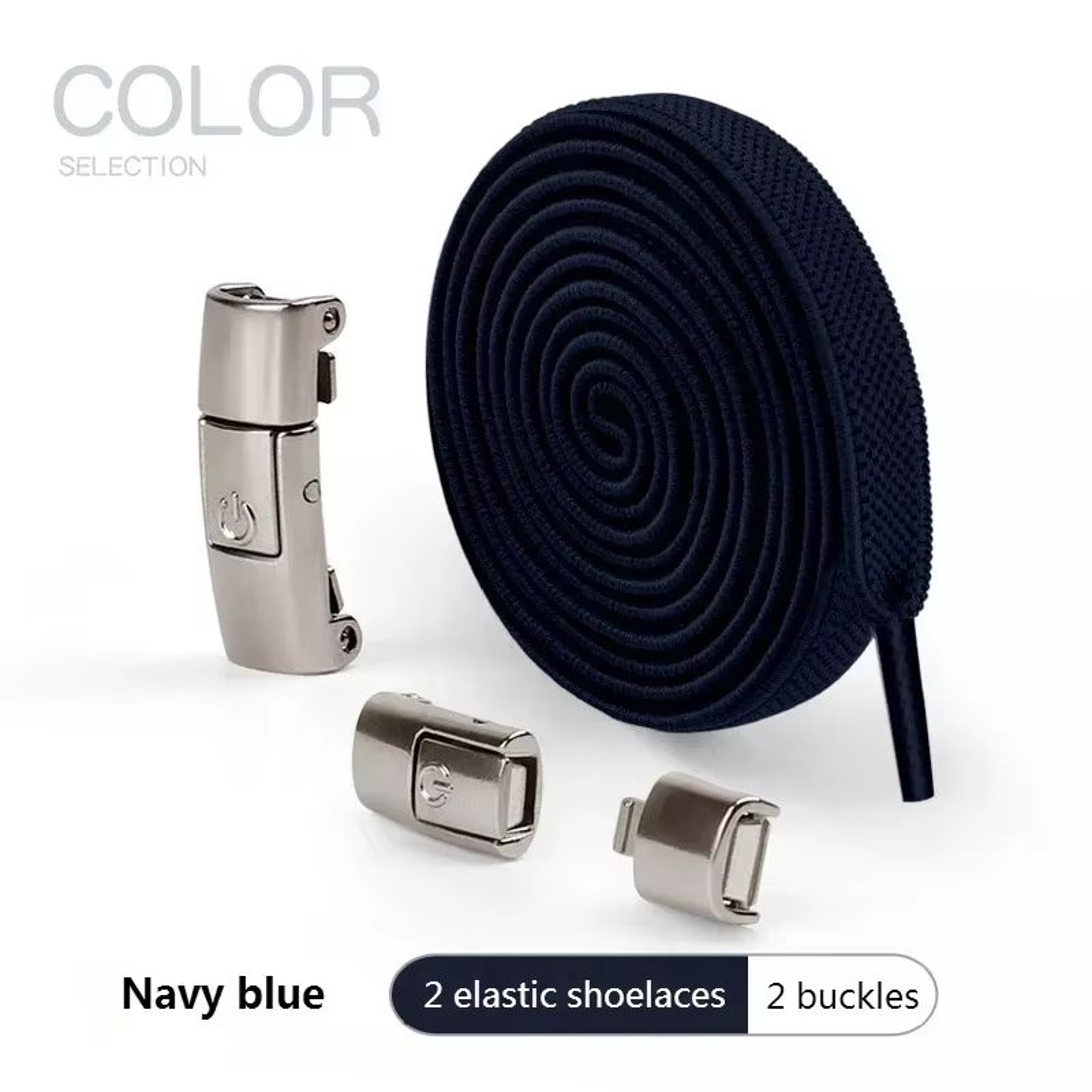 2 Pairs Elastic NoTie Shoelaces With PressLock Flat Design For Kids And Adults 20