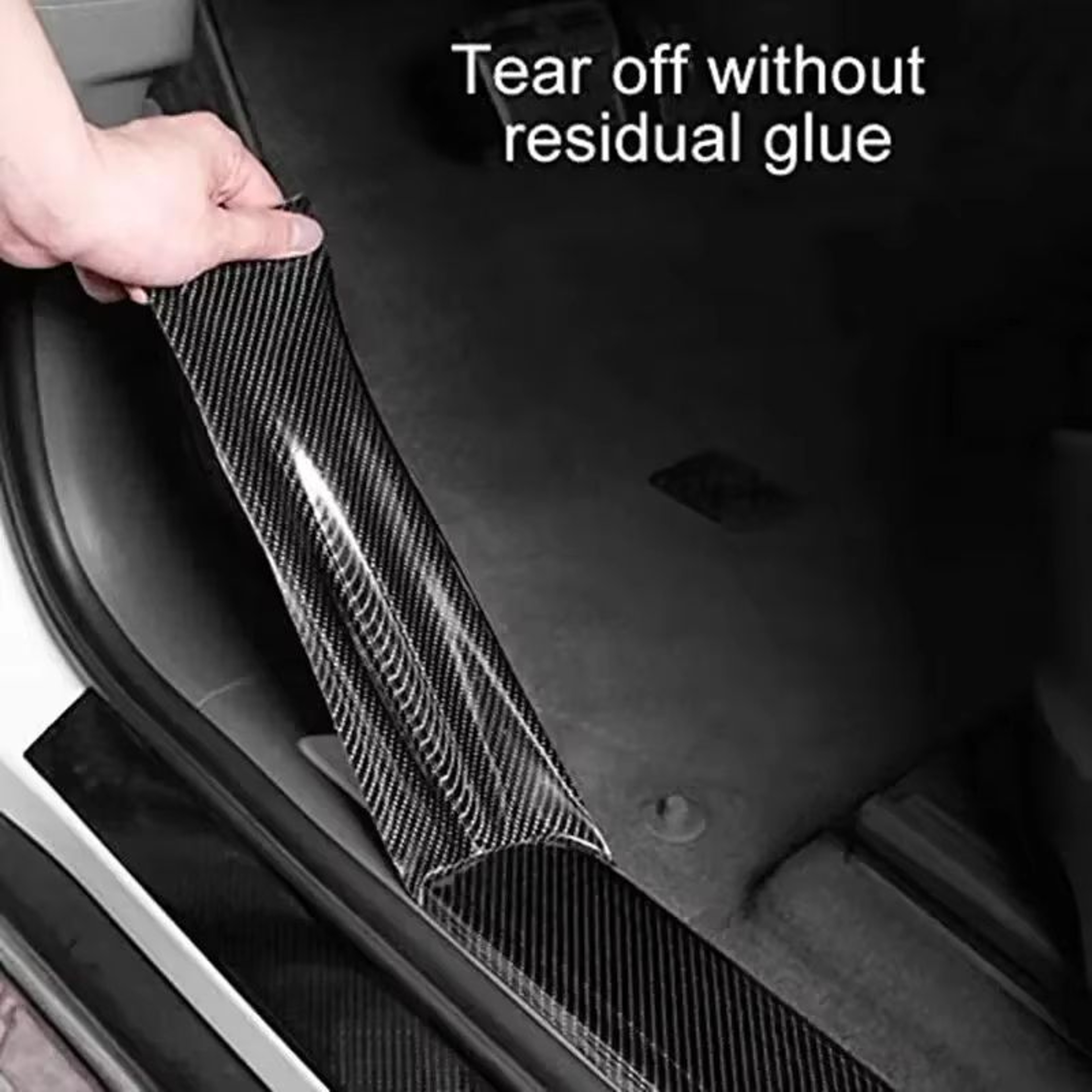Carbon Fiber AntiScratch Car Protective Strip Tape For Sills And Mirrors 2
