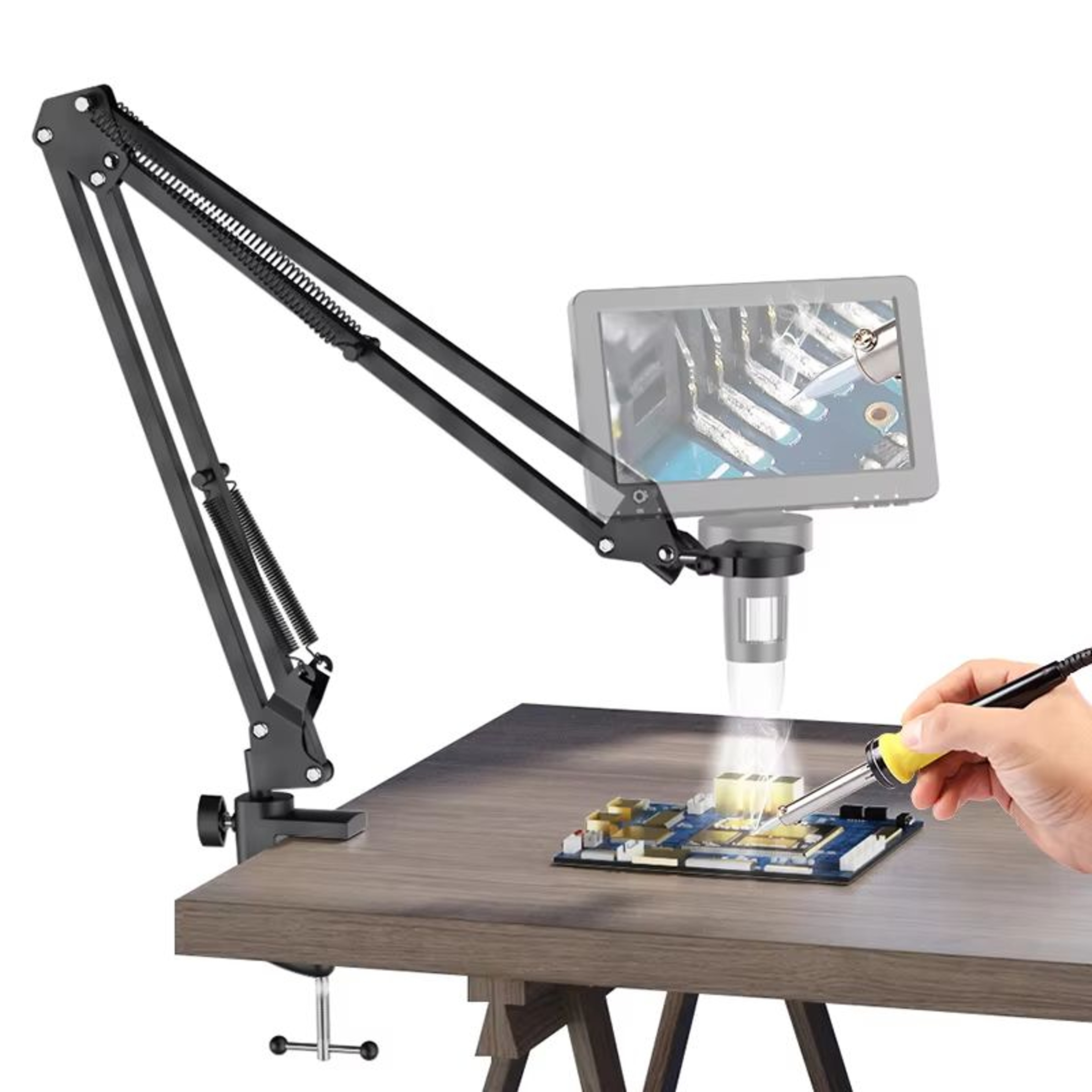Adjustable Flexible Microscope Arm Stand Metal Bracket Mount 0