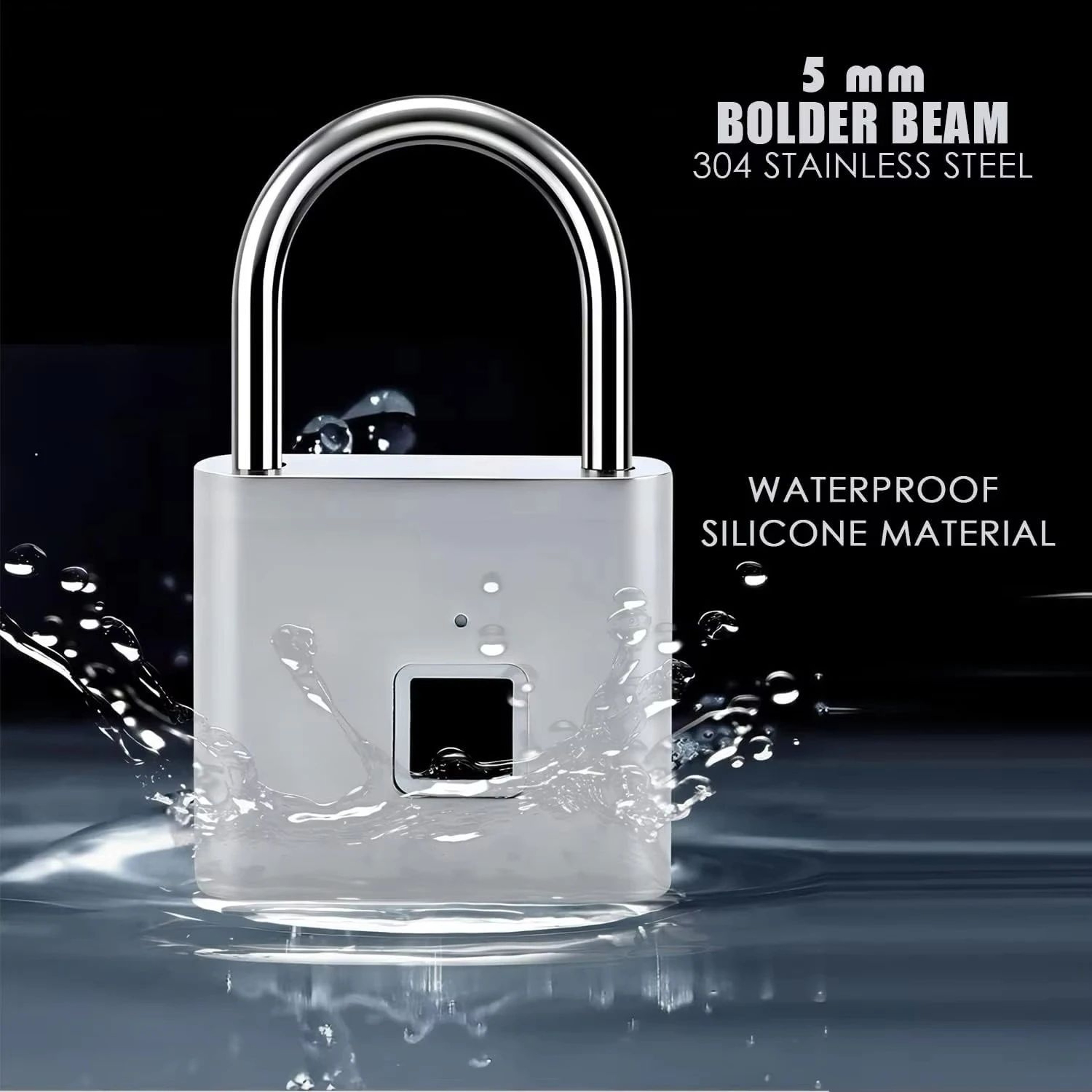 CDOK P2 Smart Fingerprint Padlock USB Rechargeable Waterproof Lock 2