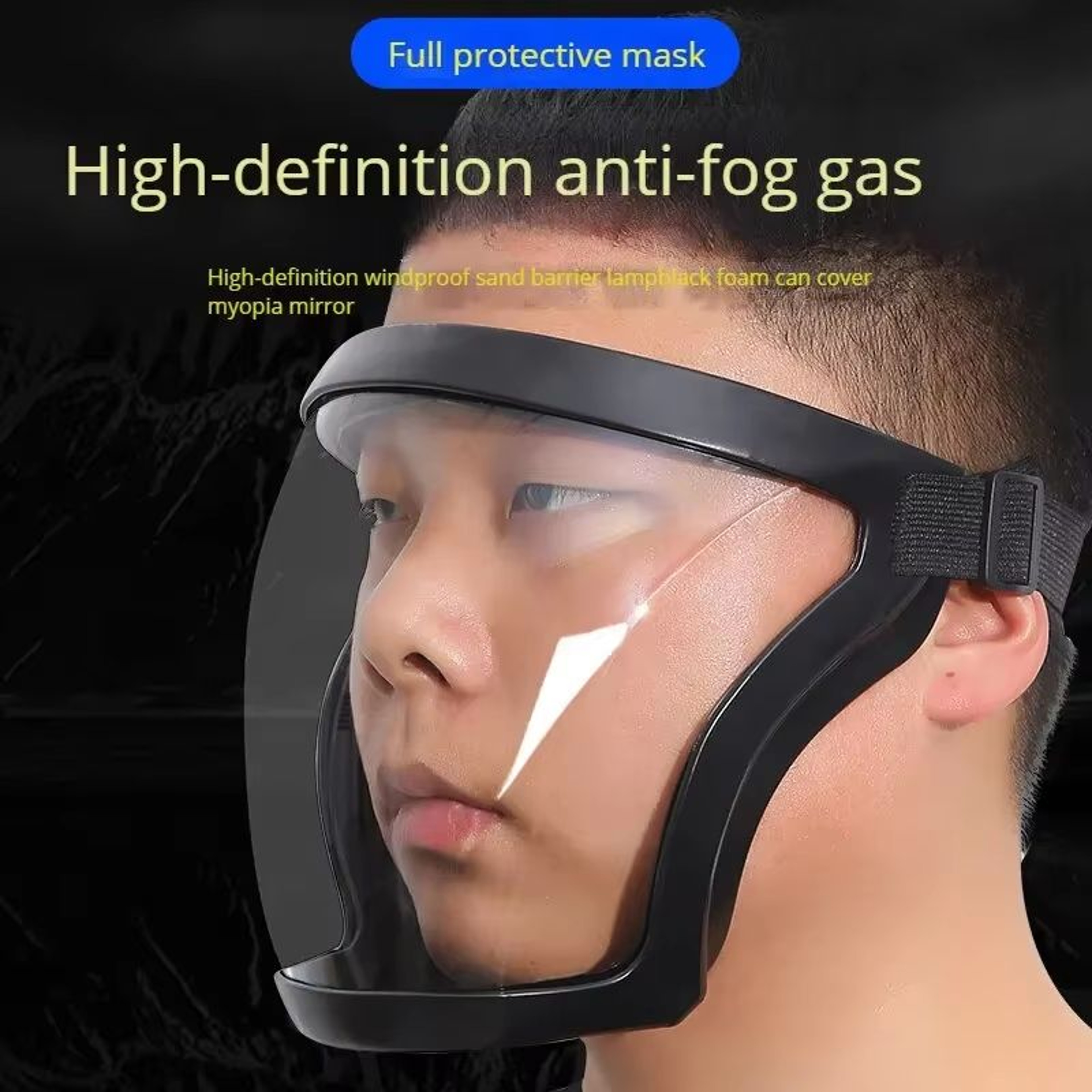 HighTransparency Protective Dustproof SplashResistant Mask For Outdoor And Work 1