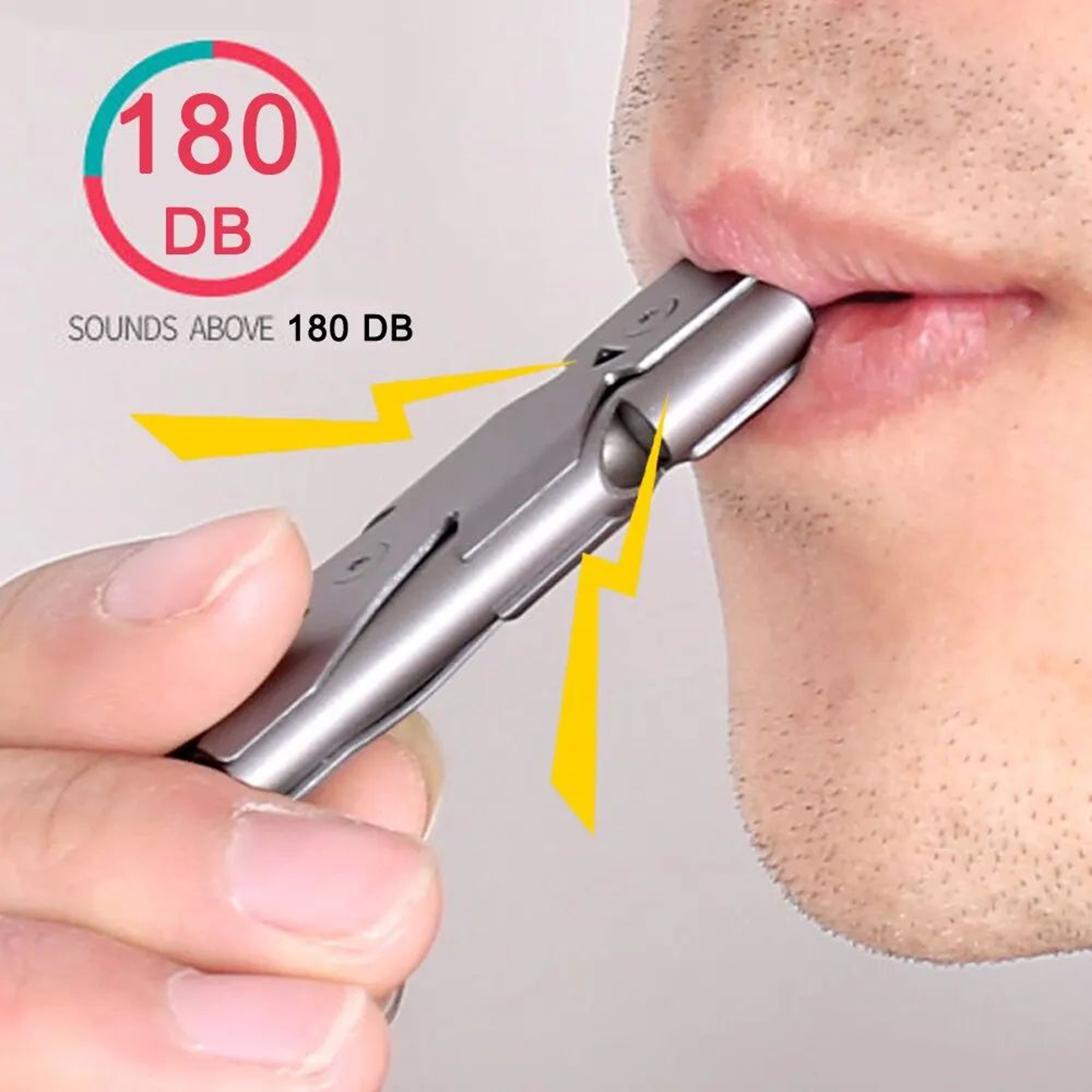 Double Pipe HighDecibel Survival Whistle Keychain Outdoor Tool 5