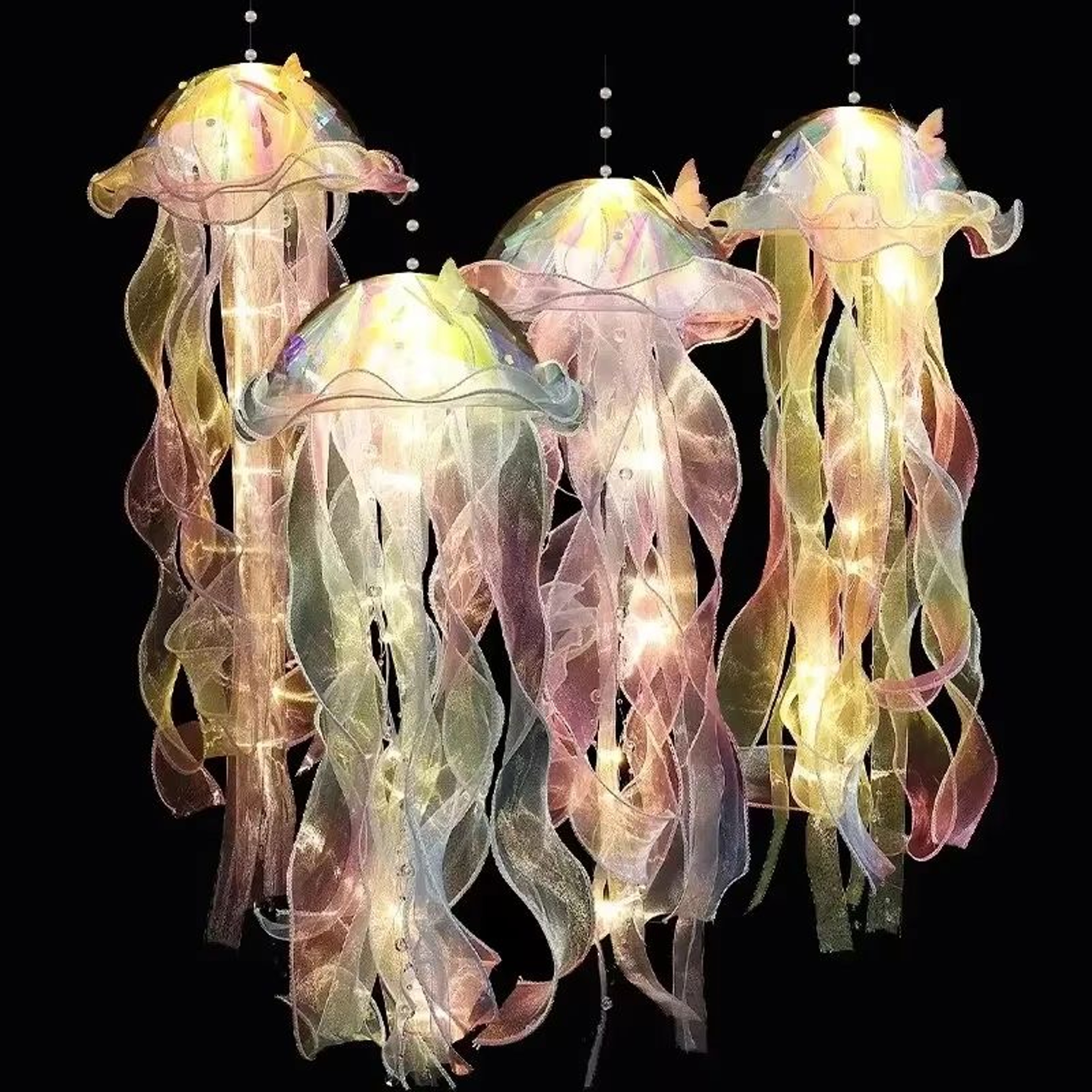 Gradient Jellyfish LED Pendant Light Decoration For Festival And Home 2