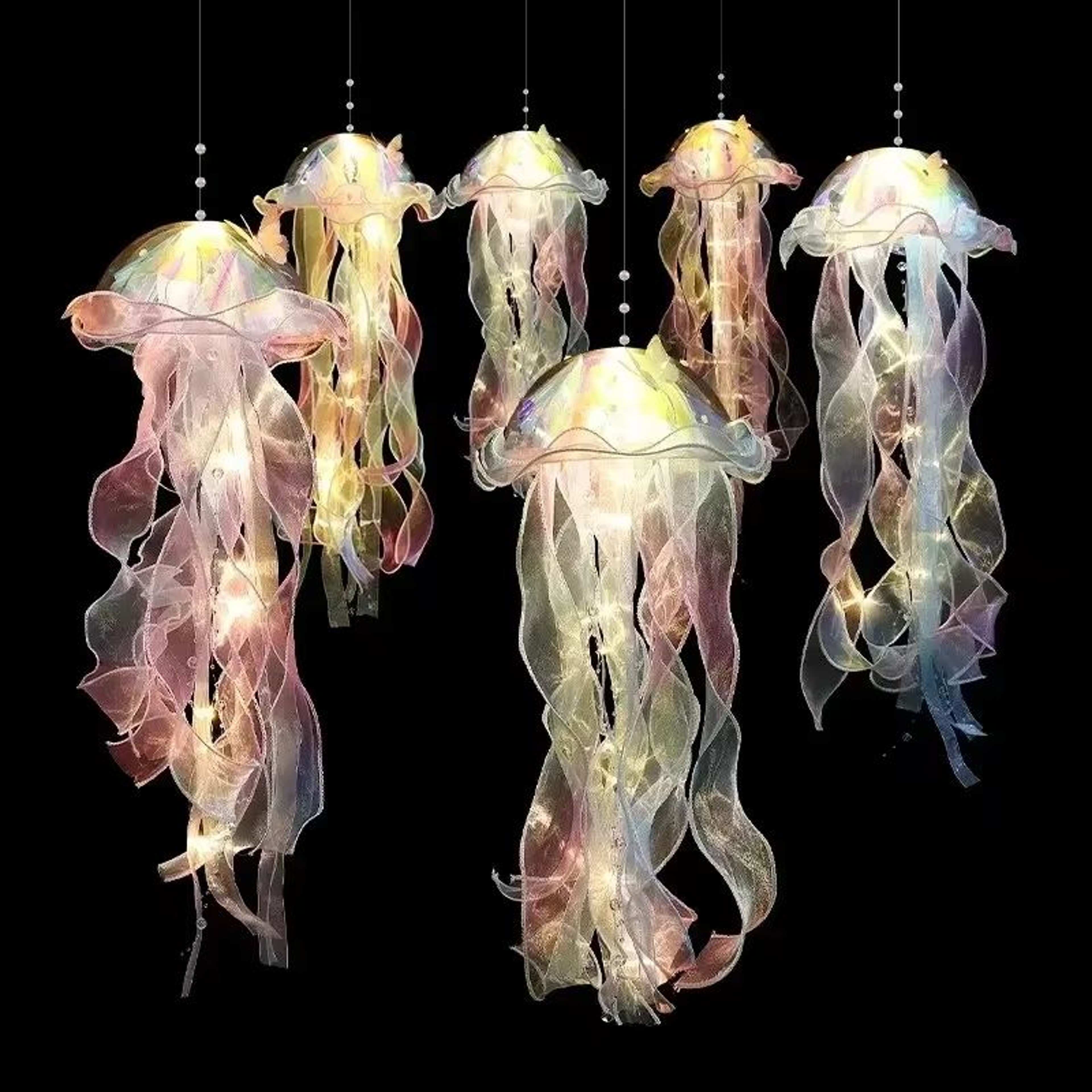 Gradient Jellyfish LED Pendant Light Decoration For Festival And Home 3