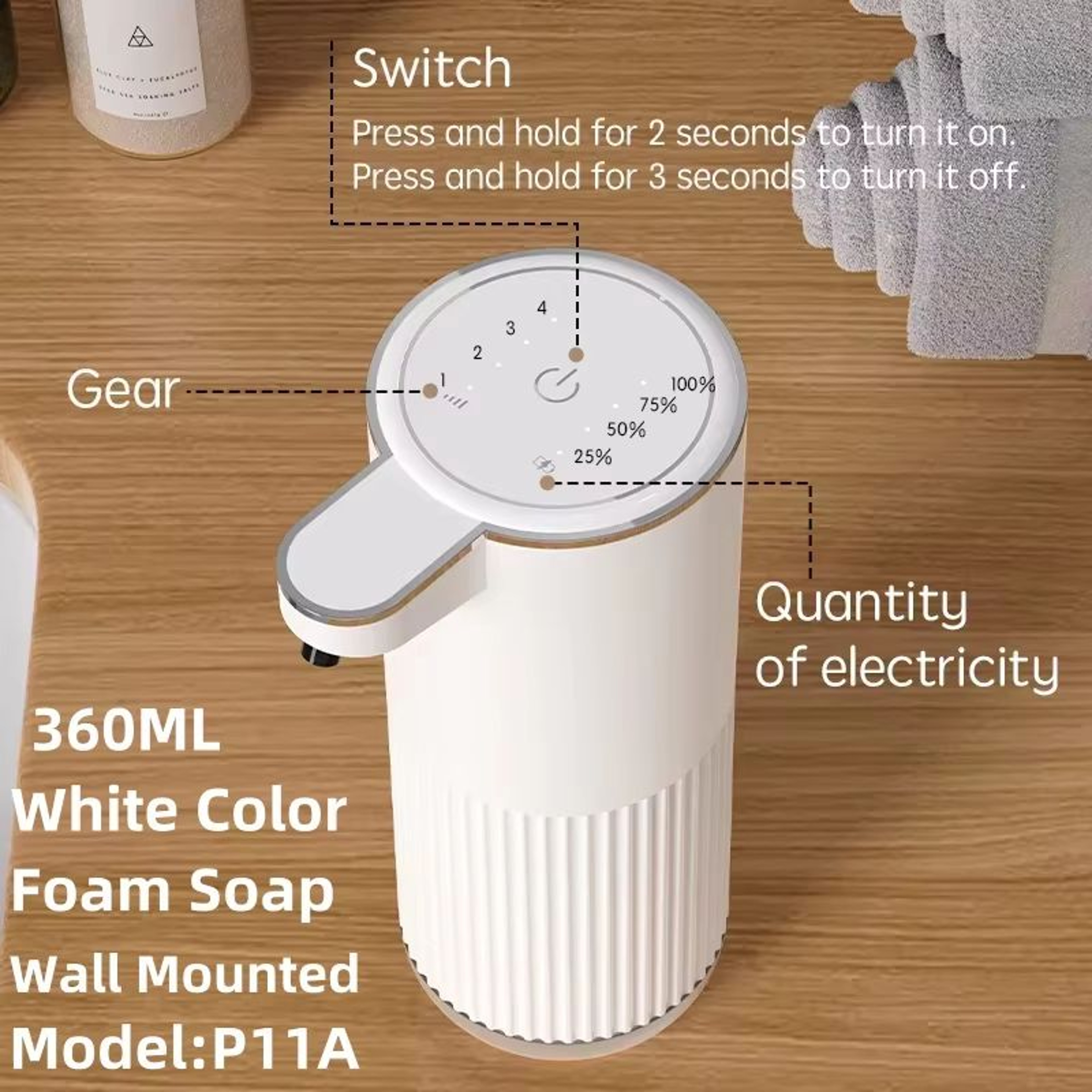 Xiaomi 128 Fl Oz Automatic Foam Soap Dispenser P11 With USB Charging 14