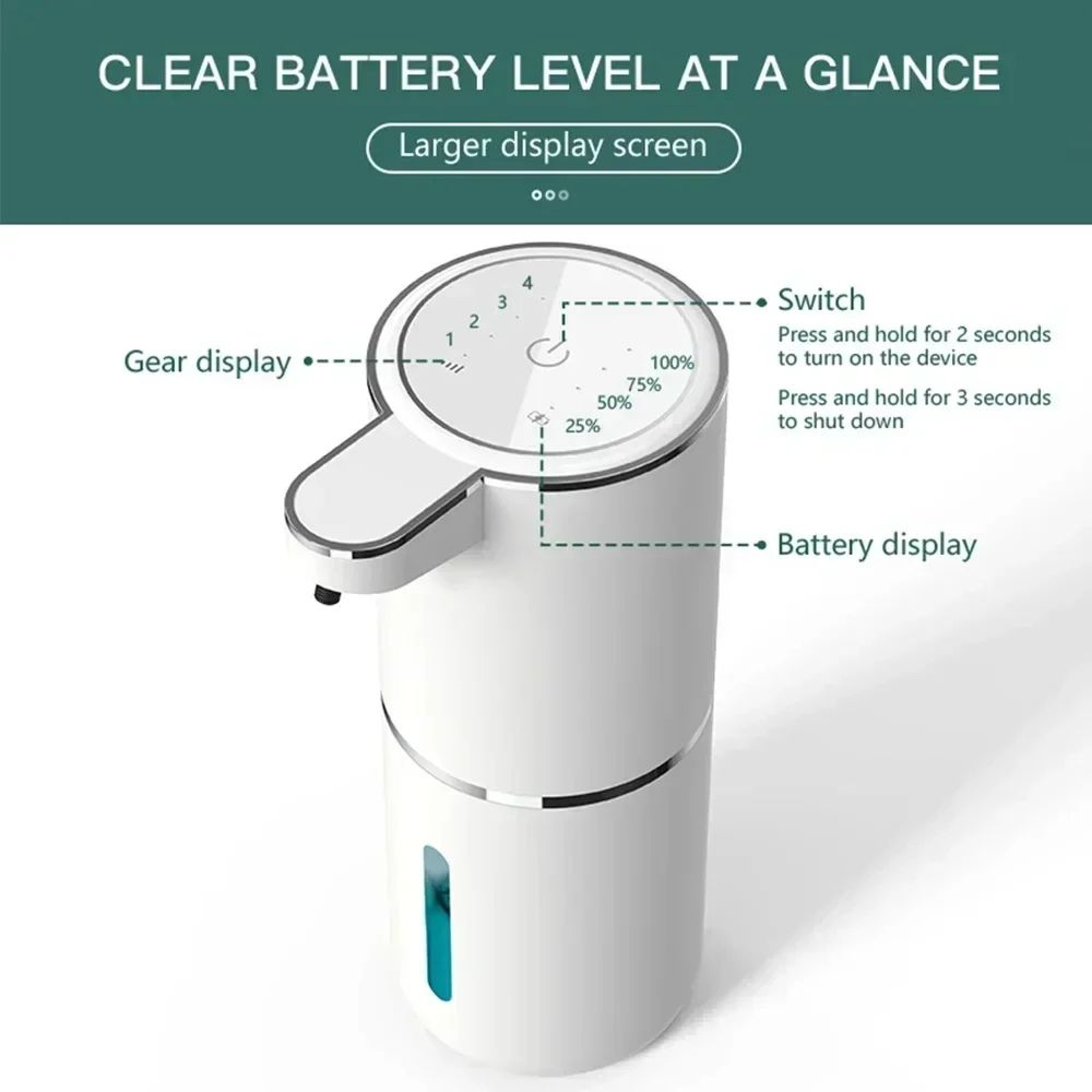 Xiaomi 128 Fl Oz Automatic Foam Soap Dispenser P11 With USB Charging 5