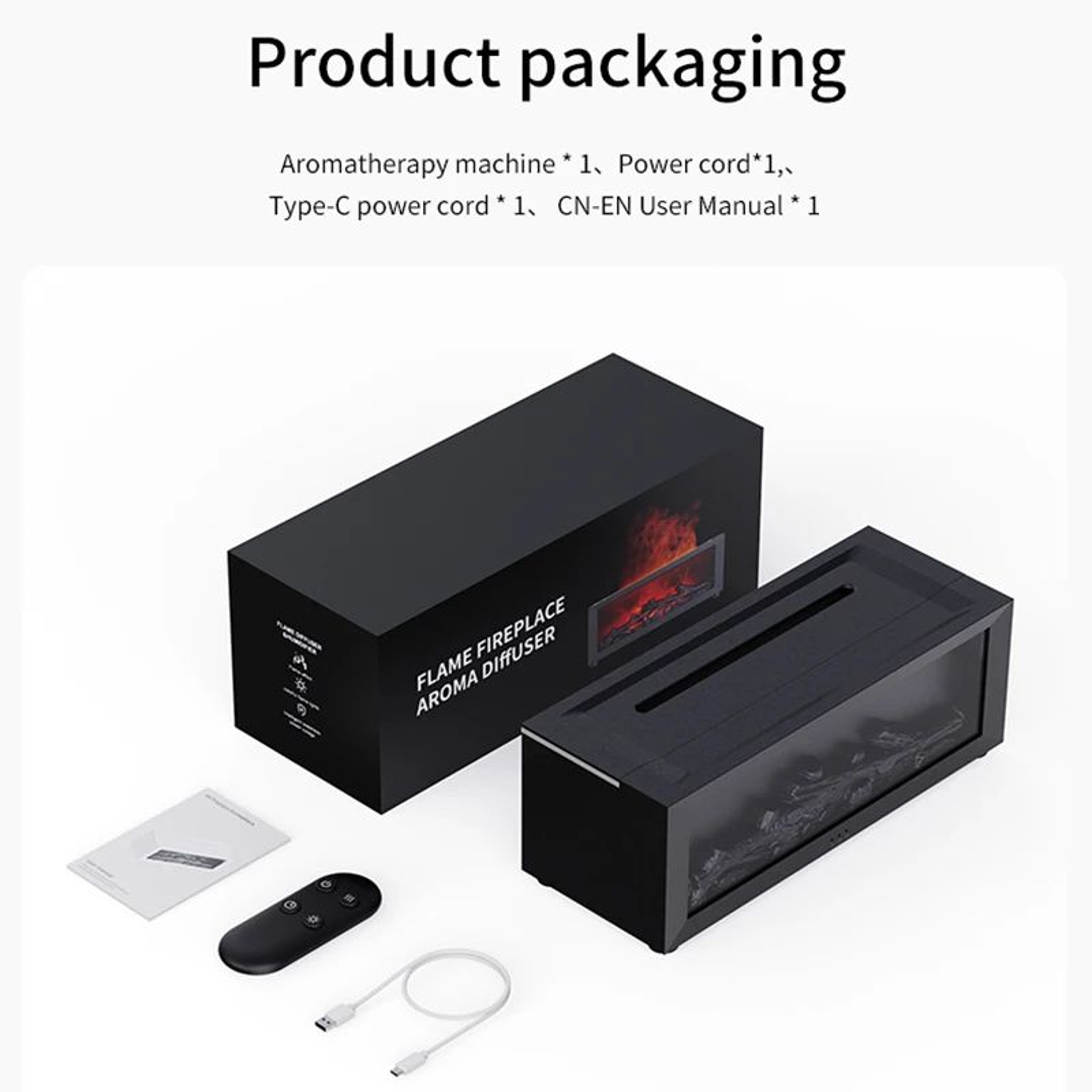 Creative FireplaceStyle Air Humidifier And Aroma Diffuser With LED Light And Remote Control 5