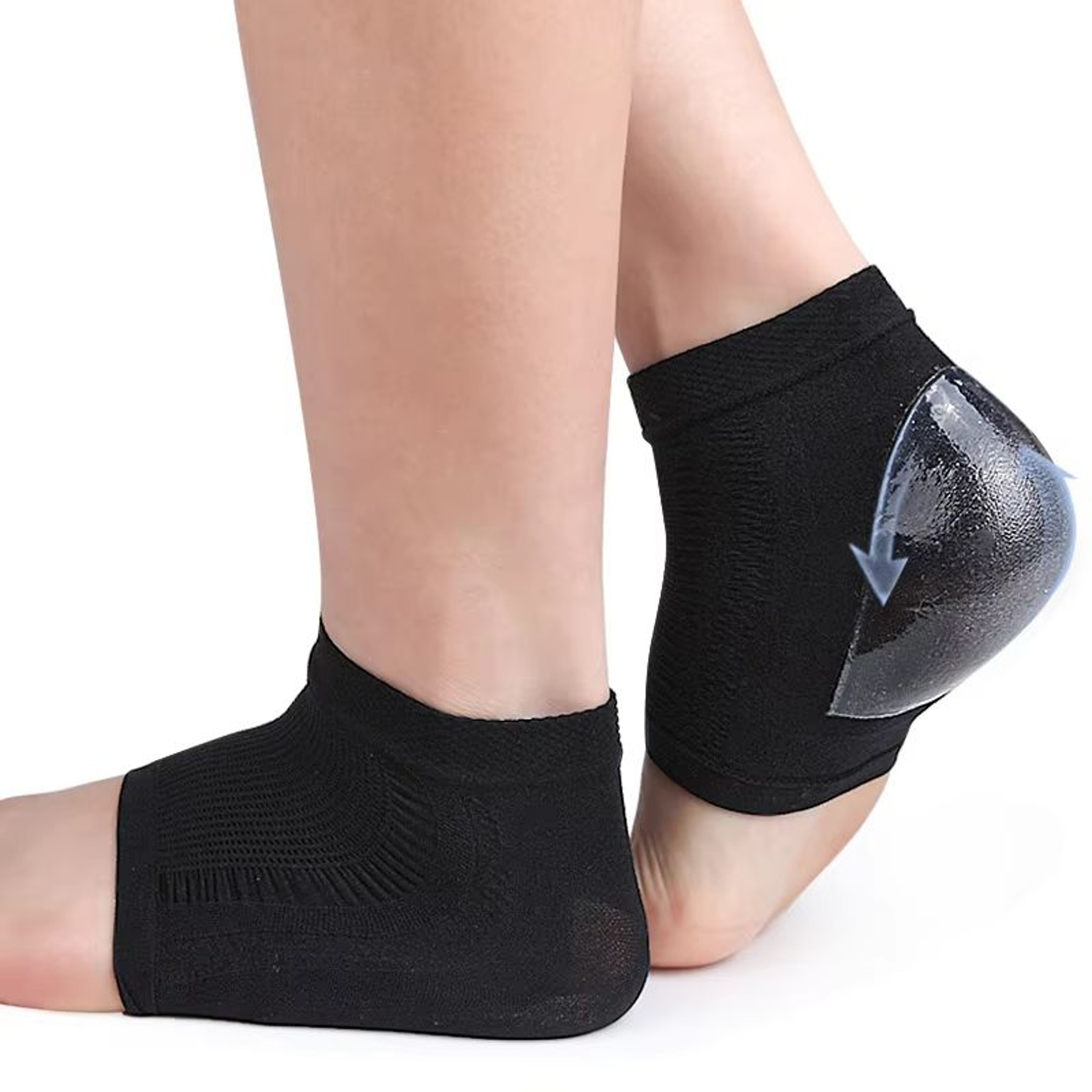 Mesh Gel Silicone Heel Protector Socks With Moisturizing Foot Cover 5