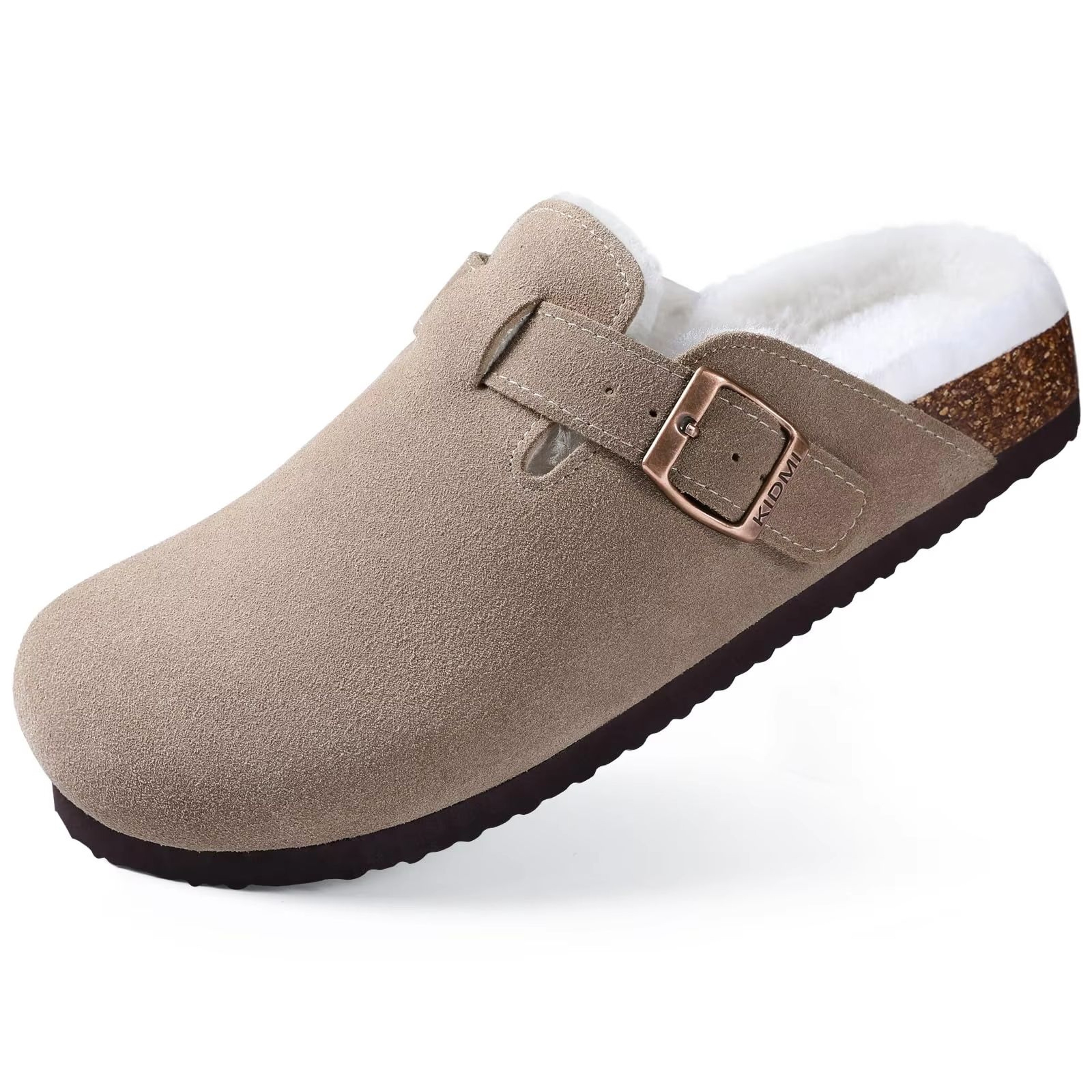 Unisex Suede Clogs With Arch Support And Cork Footbed 14