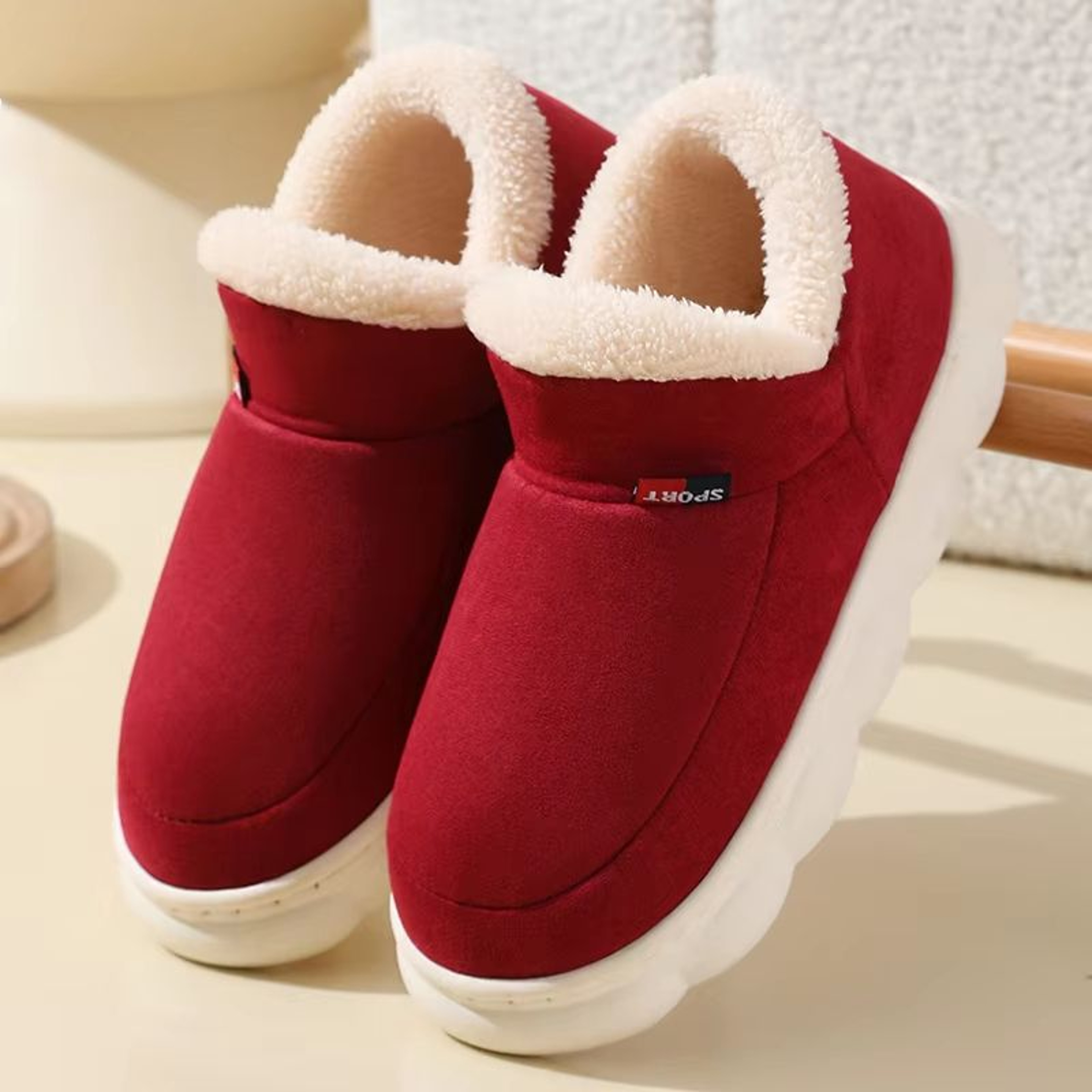Unisex Winter Cotton Plush Padded Warm House Shoes Outdoor Casual Slippers 2025 9