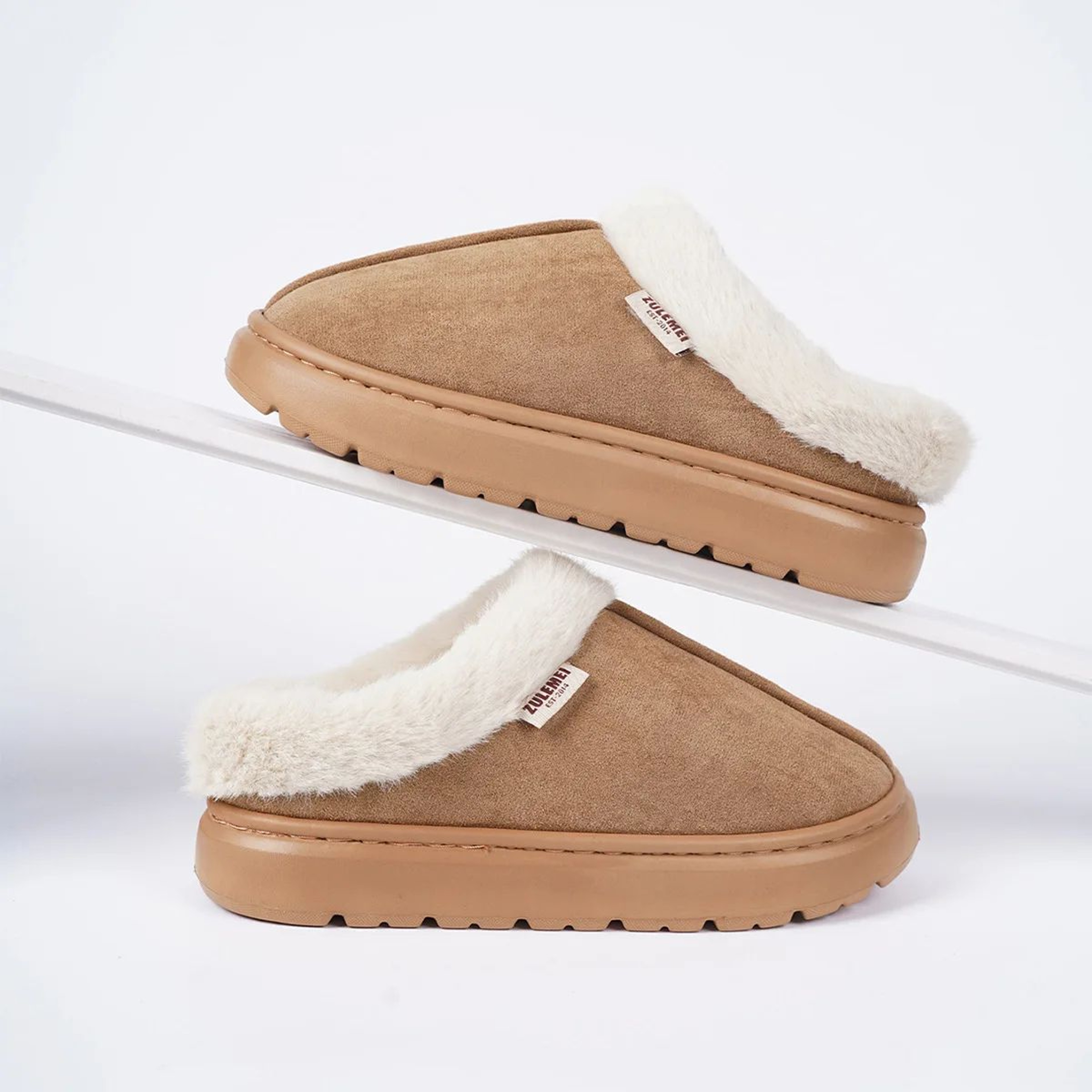 Unisex Winter Cotton Plush Padded Warm House Shoes Outdoor Casual Slippers 2025 1