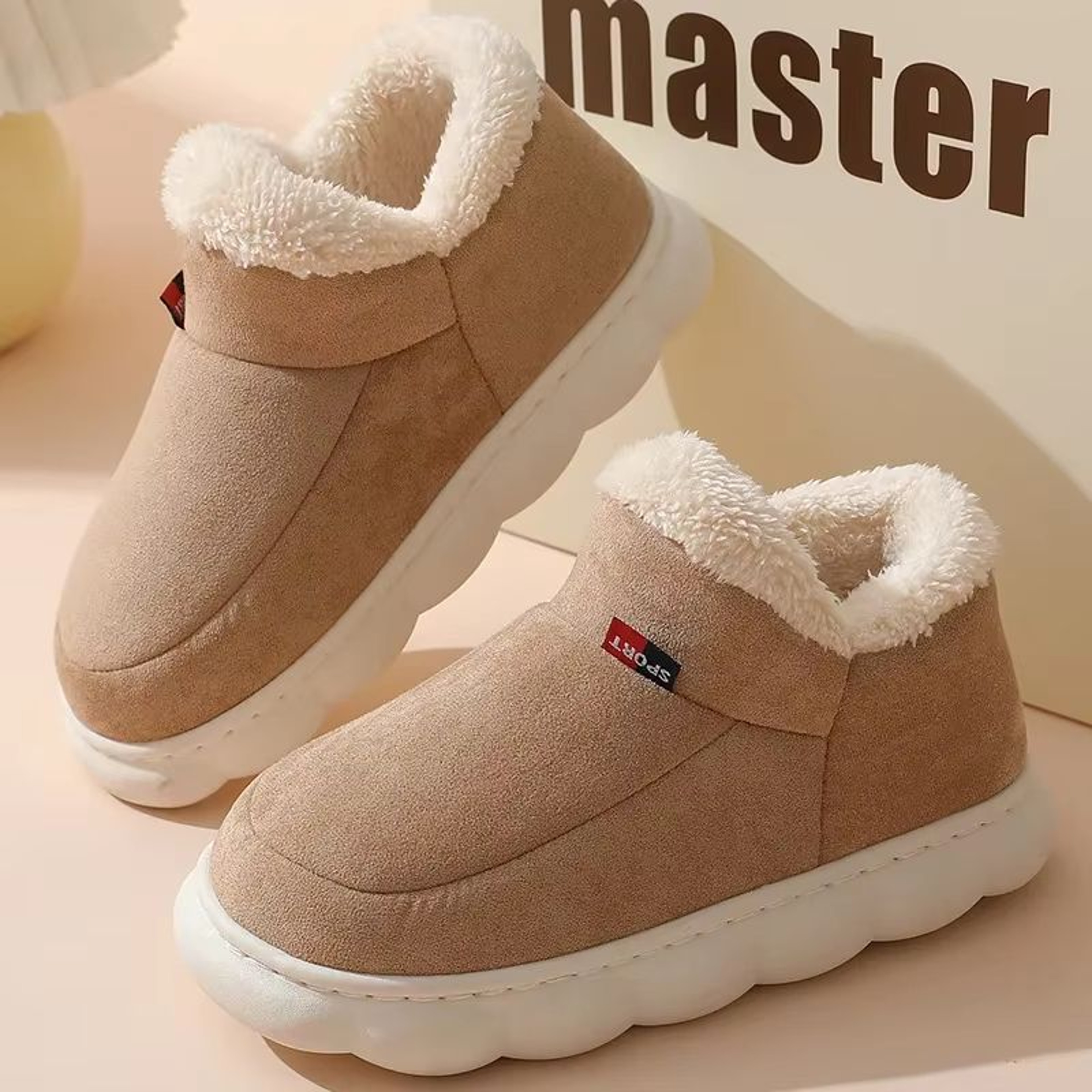 Unisex Winter Cotton Plush Padded Warm House Shoes Outdoor Casual Slippers 2025 15