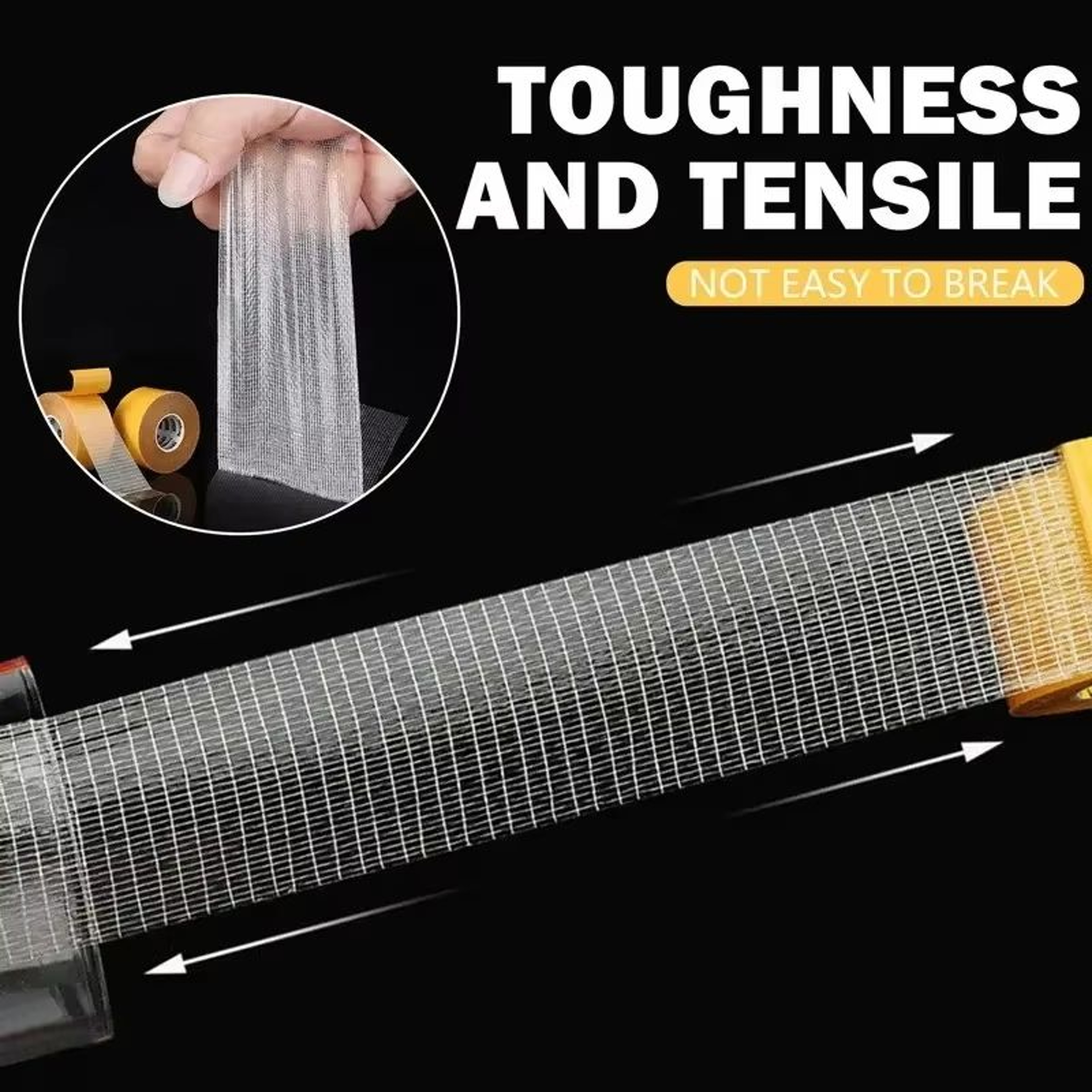 Extra Strong Transparent Double Sided Grid Fiber Adhesive Tape 164ft Roll 2