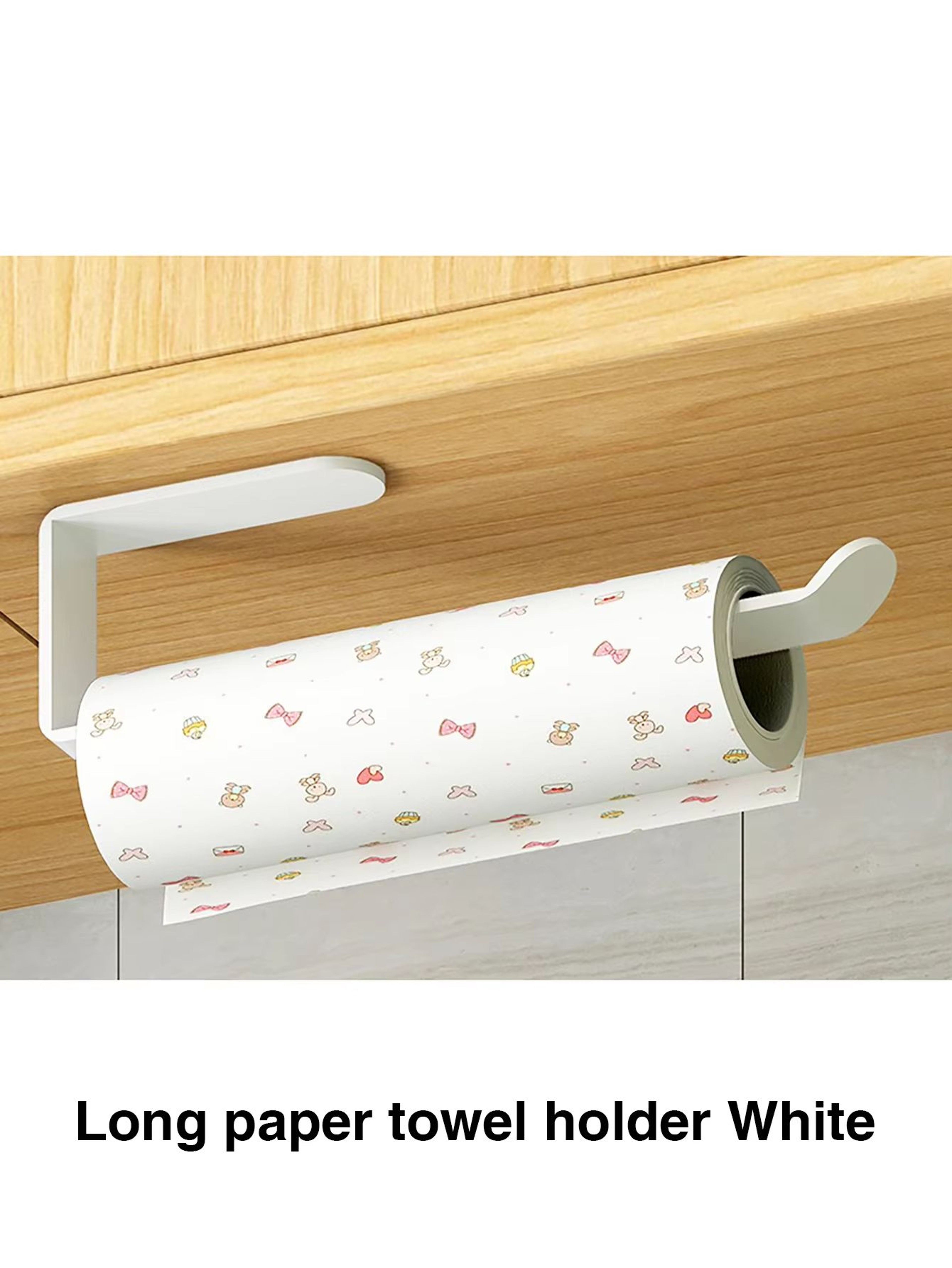Adhesive Space Saver Paper Towel Holder And Toilet Roll Rack 9