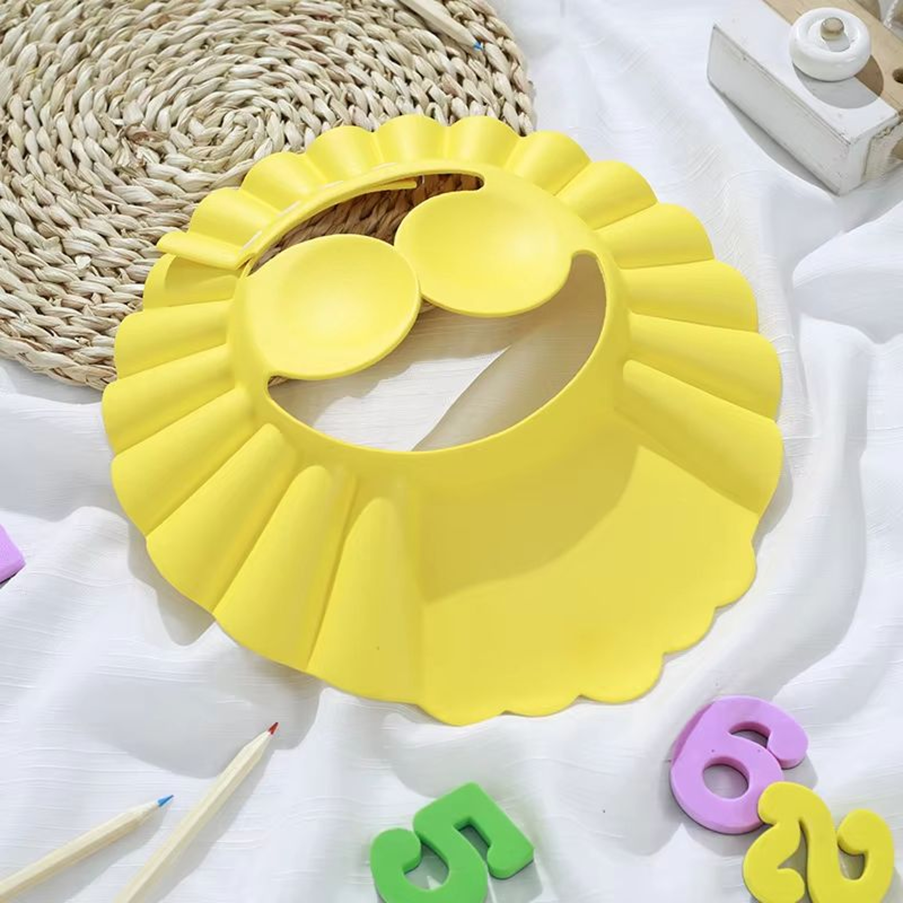 Adjustable Baby Shampoo Shower Cap Soft Hair Wash Visor Protection Hat 12