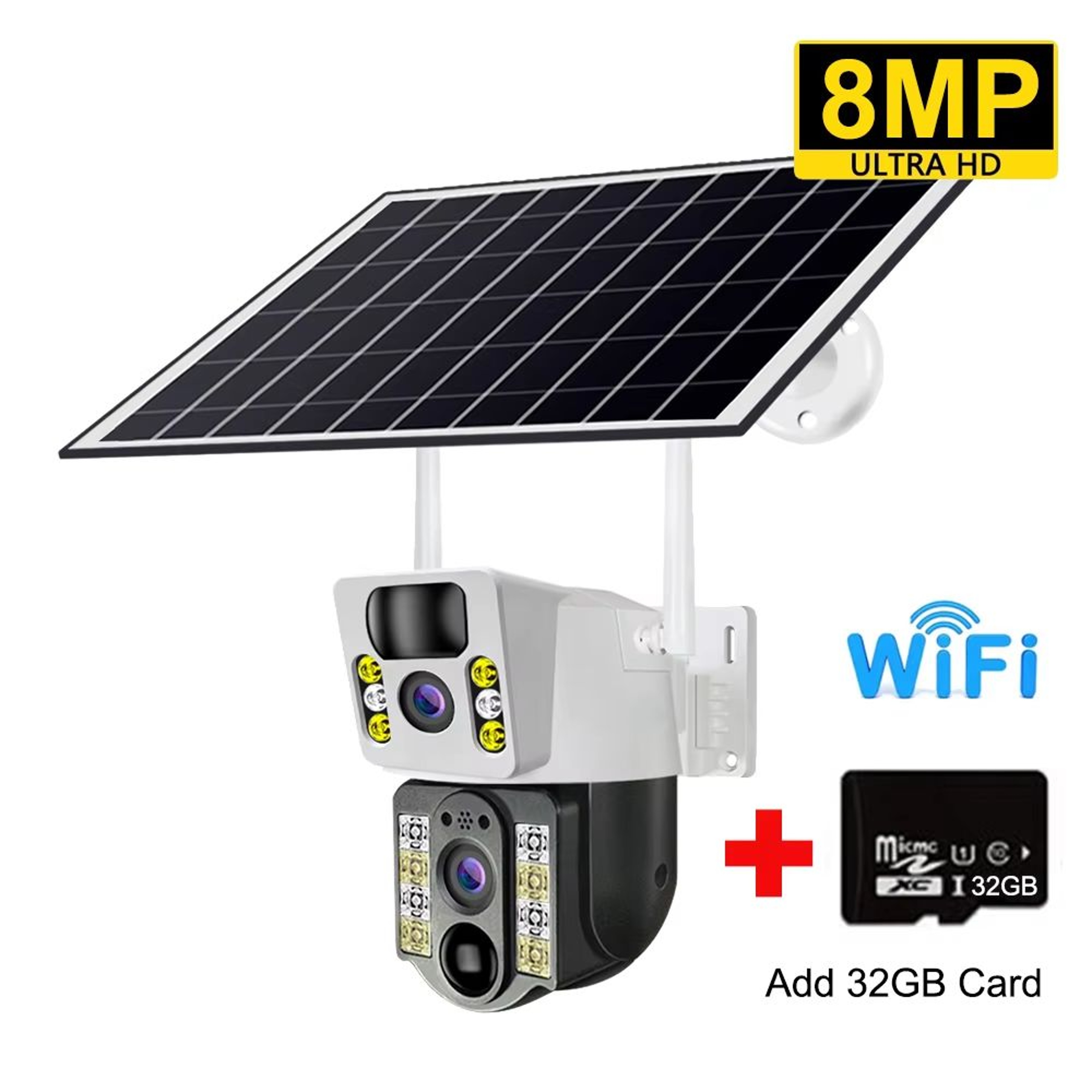 8 MP 4K Wireless Solar Camera Outdoor With 4G SIM Dual Lens PIR And Night Vision 7