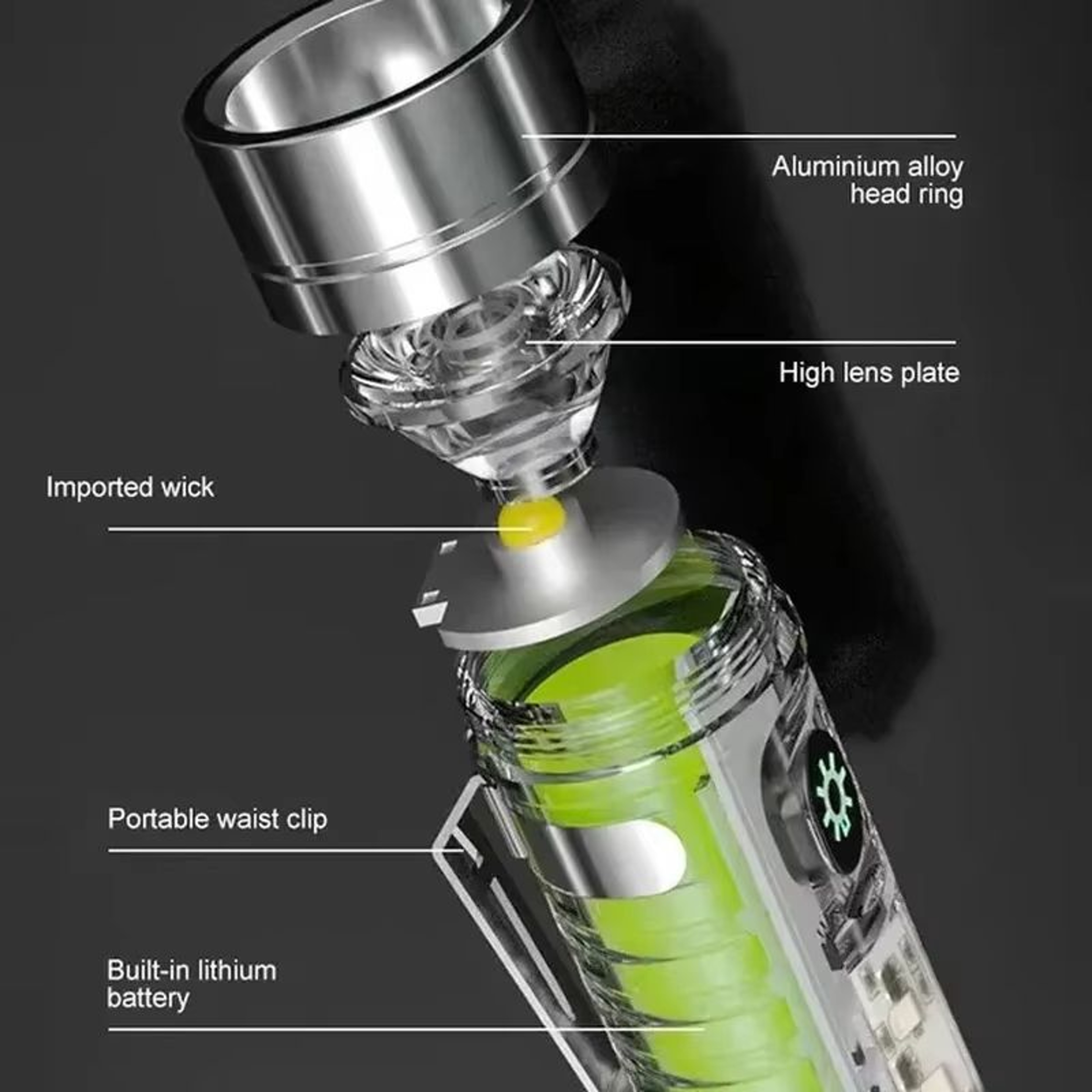 USBC Rechargeable Mini LED Keychain Flashlight With Tail Magnet UV And Multifunction Torch 2