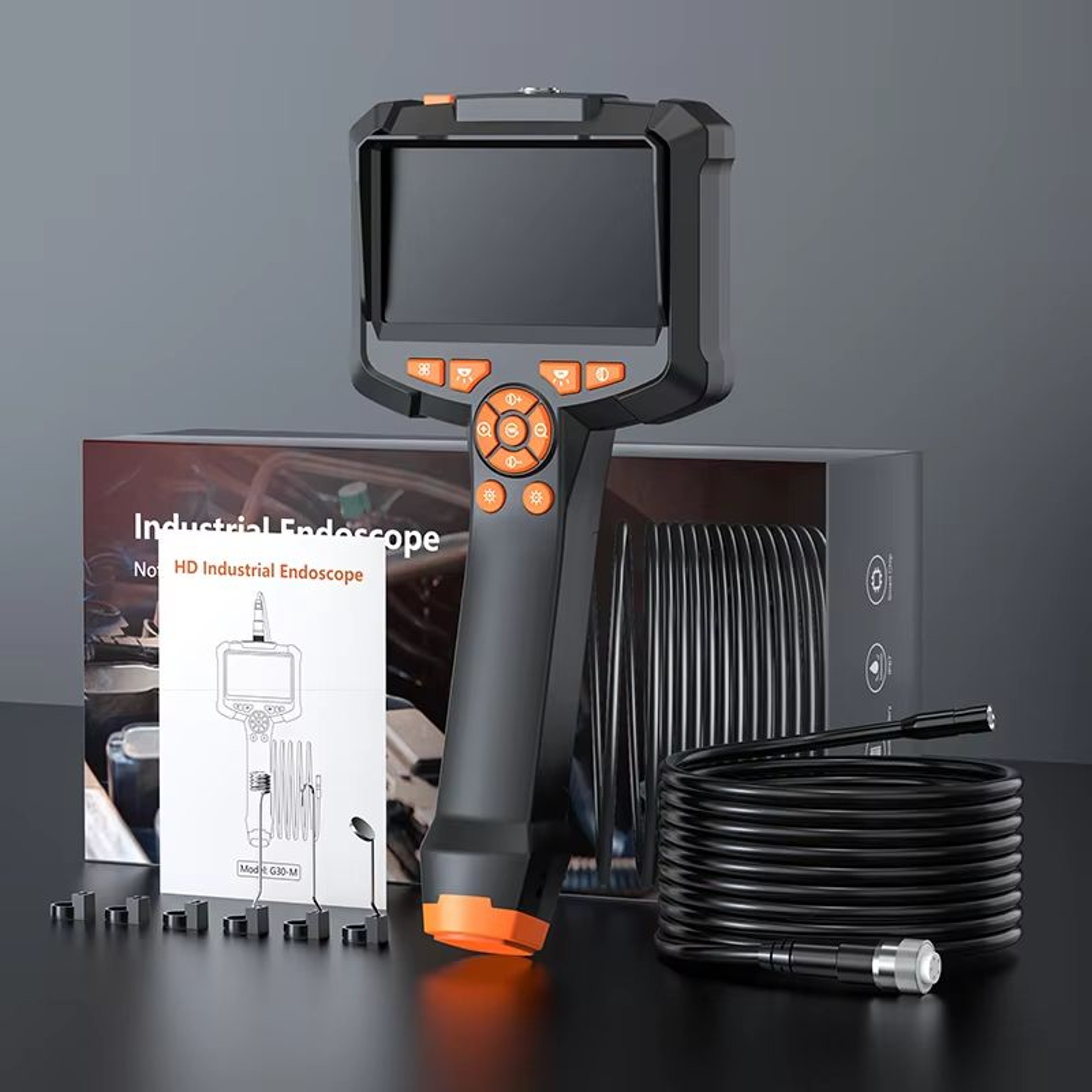 INSKAM 43 Inch IPS Screen Industrial Endoscope Camera HD 1080P Pipe Inspection Borescope For Car An 5