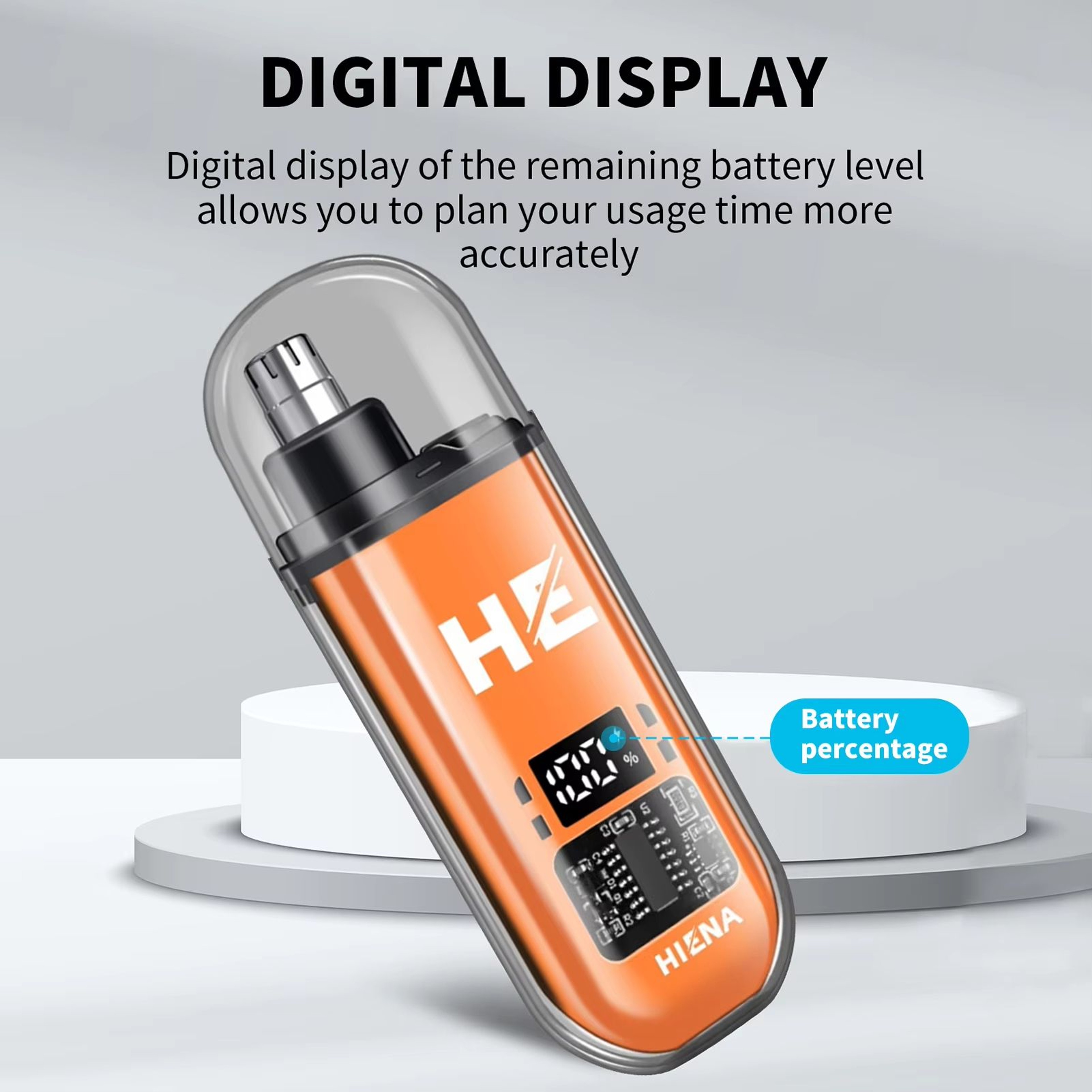 HIENA Rechargeable Electric Nose Ear Hair Trimmer With Wet And Dry Mini Pocket Clipper 5