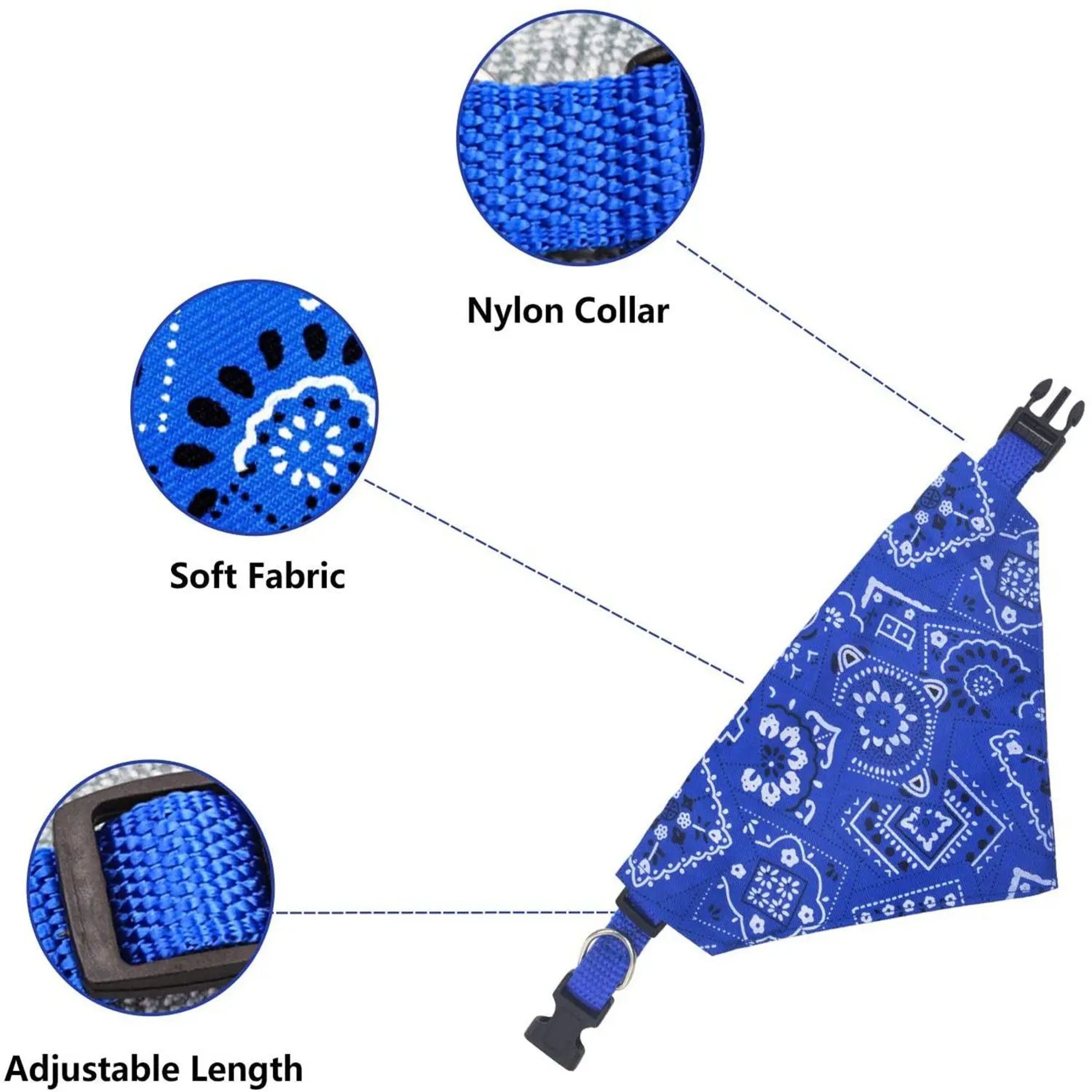 Adjustable Pet Bandana Collar Washable Triangular Dog And Cat Scarf For Dress Up And Everyday Wear 5