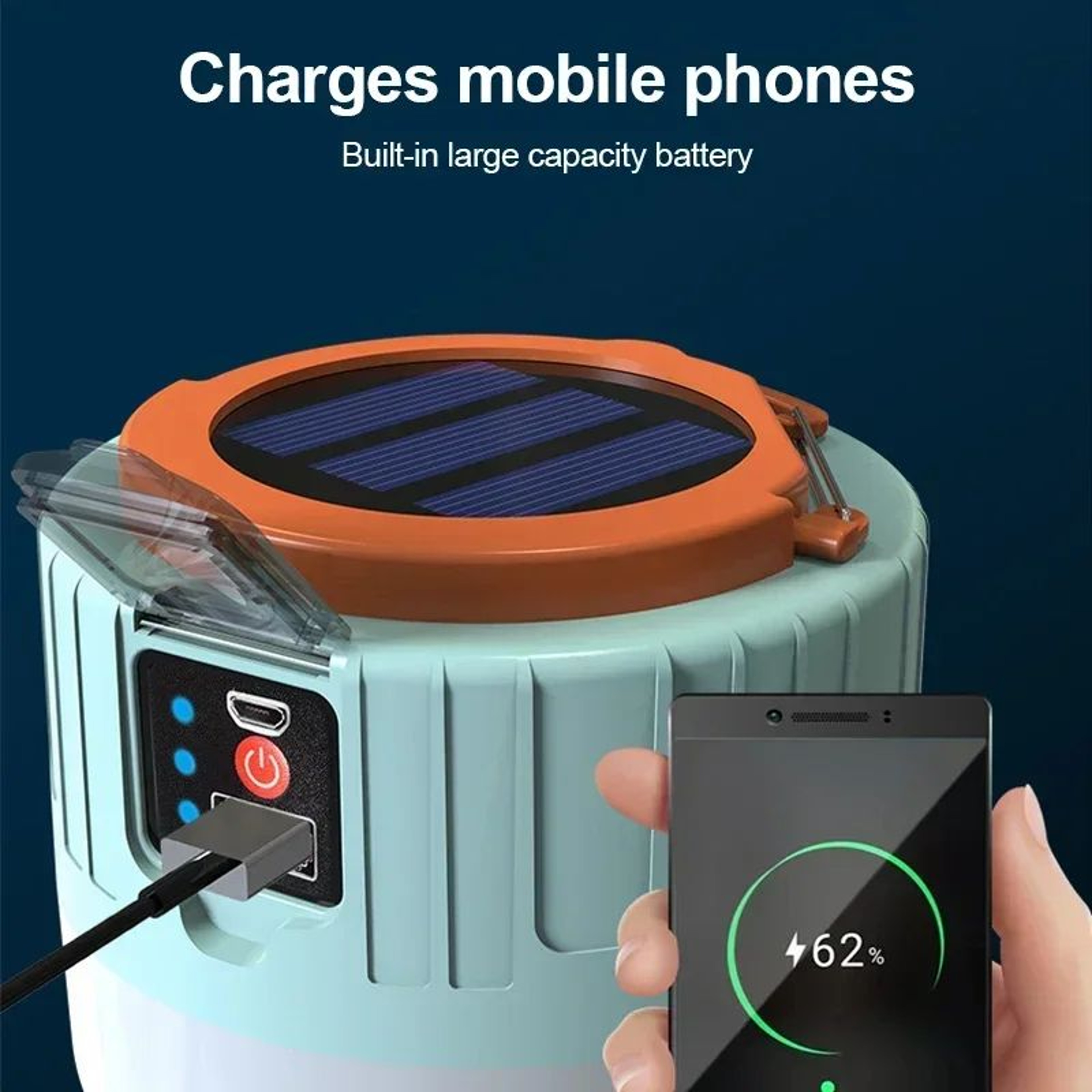 Portable Rechargeable Camping Lantern Power Bank Waterproof Tent Light Handheld LED Floodlight Flas 0