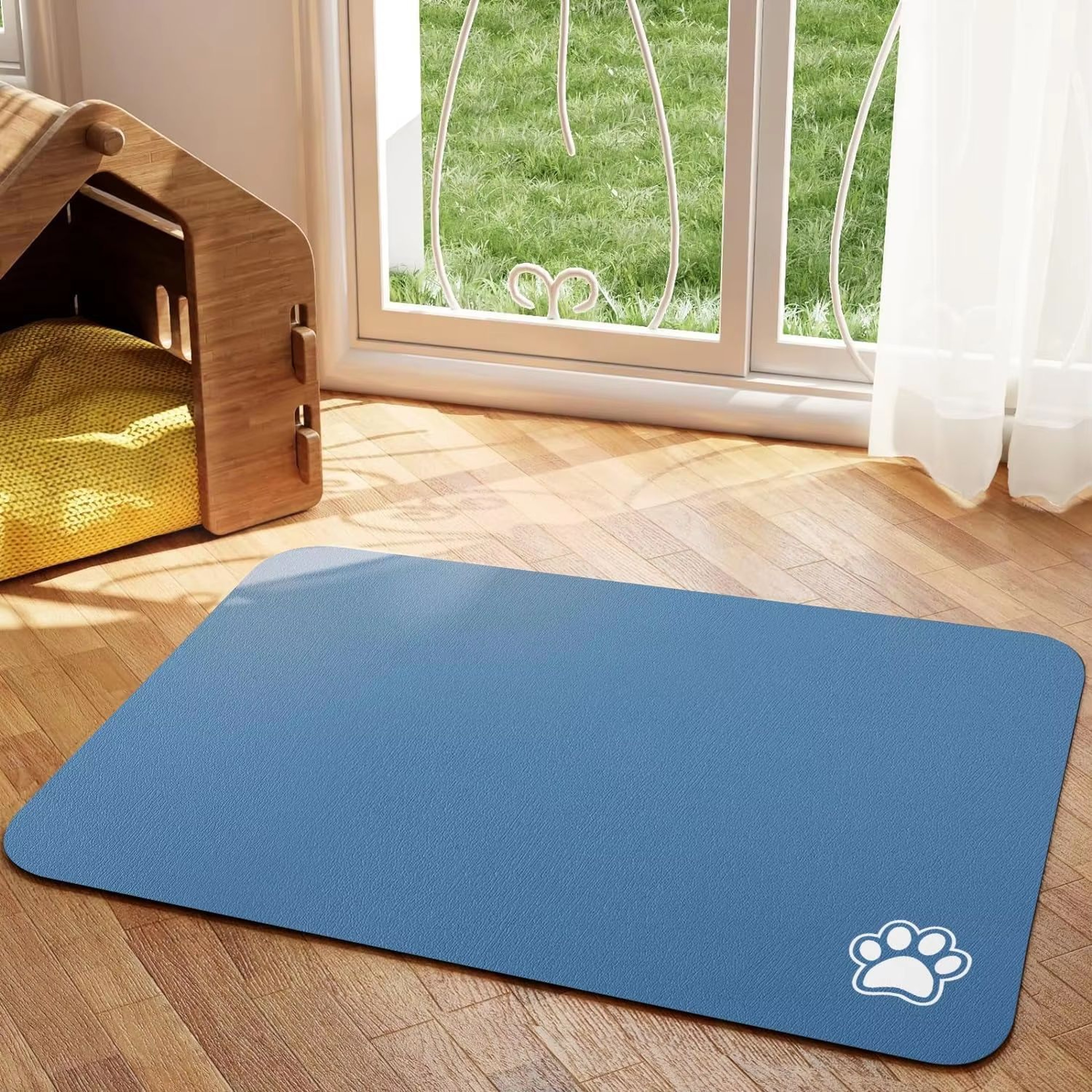 Absorbent Pet Feeding Mat For Dog And Cat Food And Water Bowls Quick Dry Waterproof Placemat 8