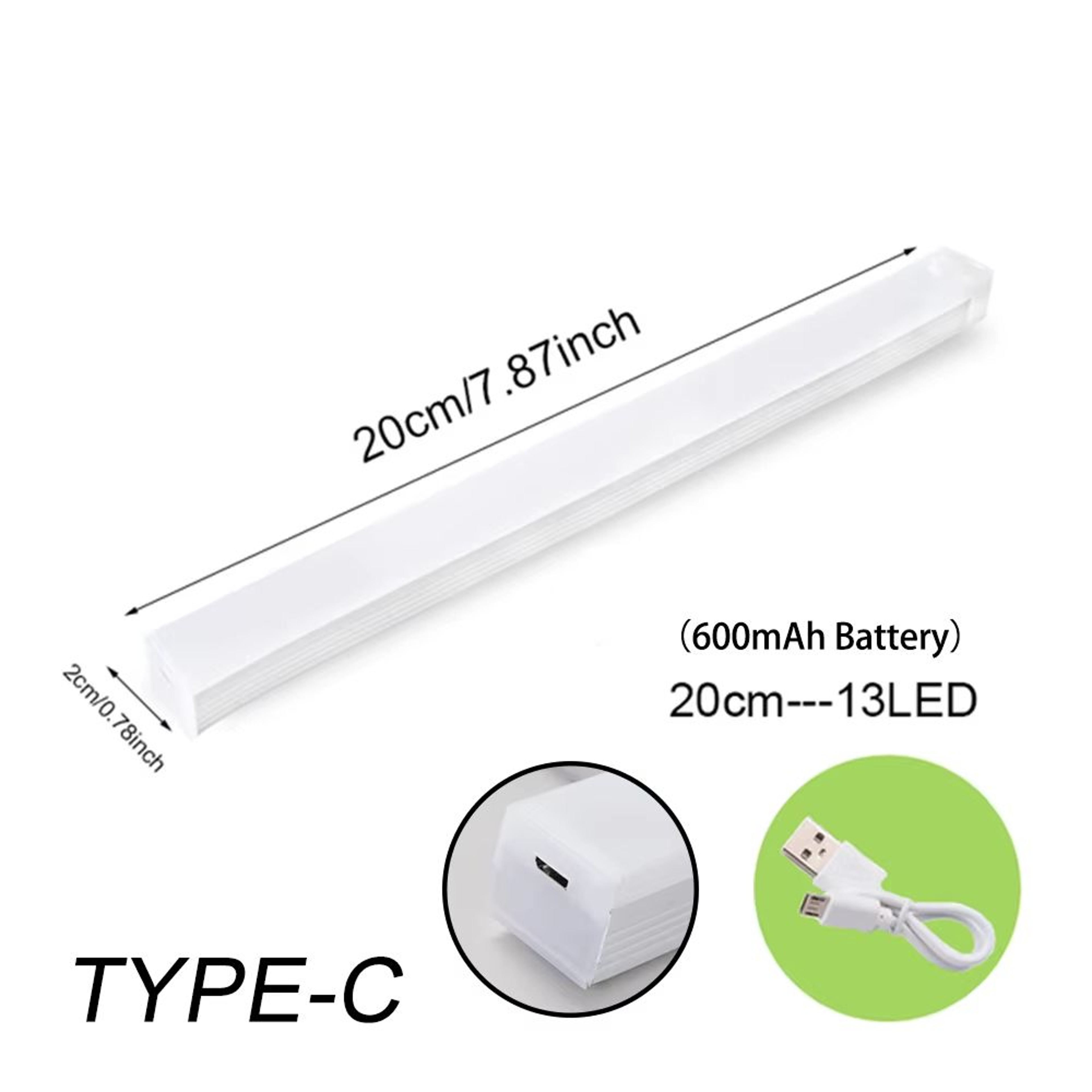 Wireless Rechargeable Motion Sensor LED Night Light With TypeC Charging 6