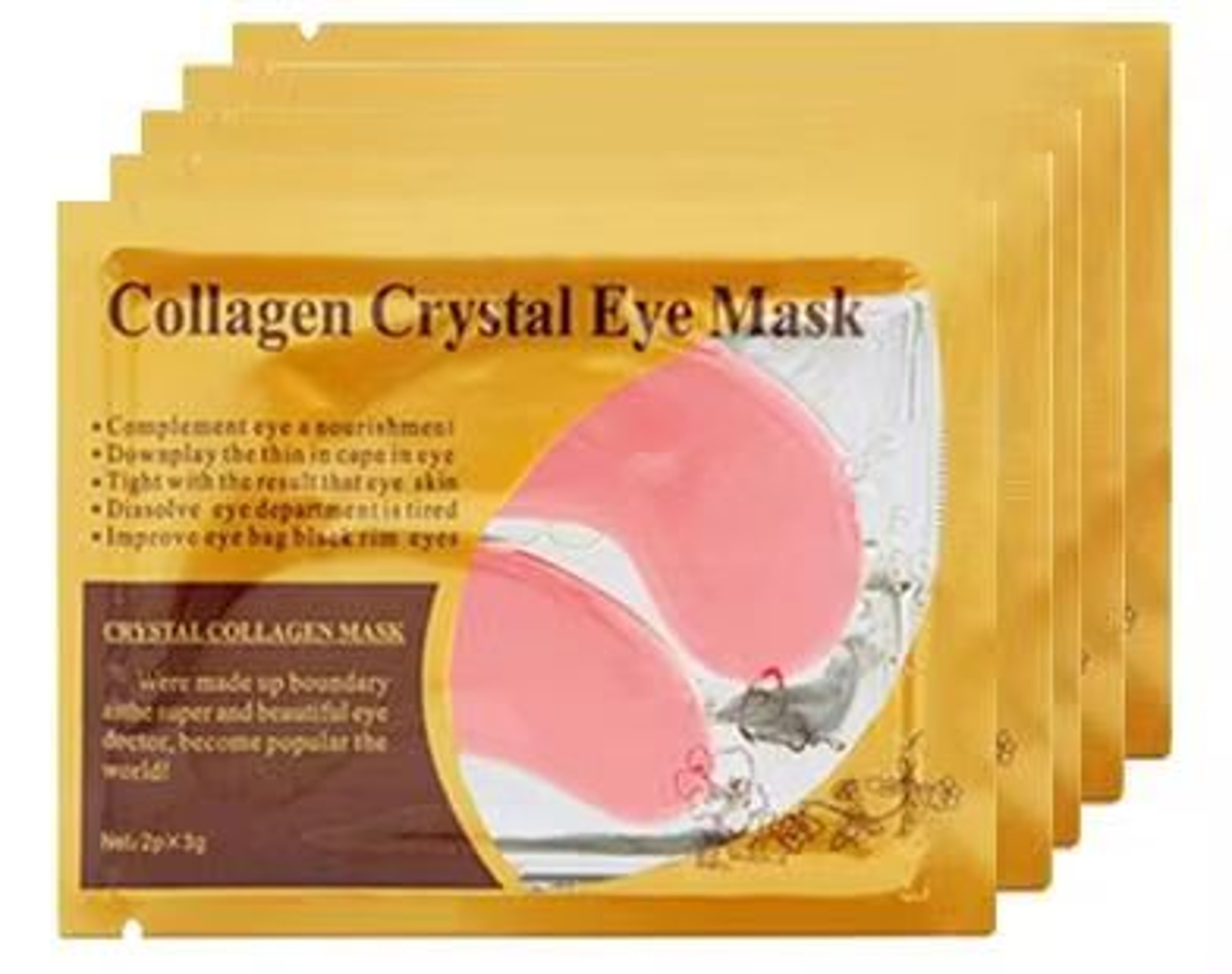 Gold Collagen Crystal Eye Patch 20Piece Firming  Moisturizing Skincare Set 6