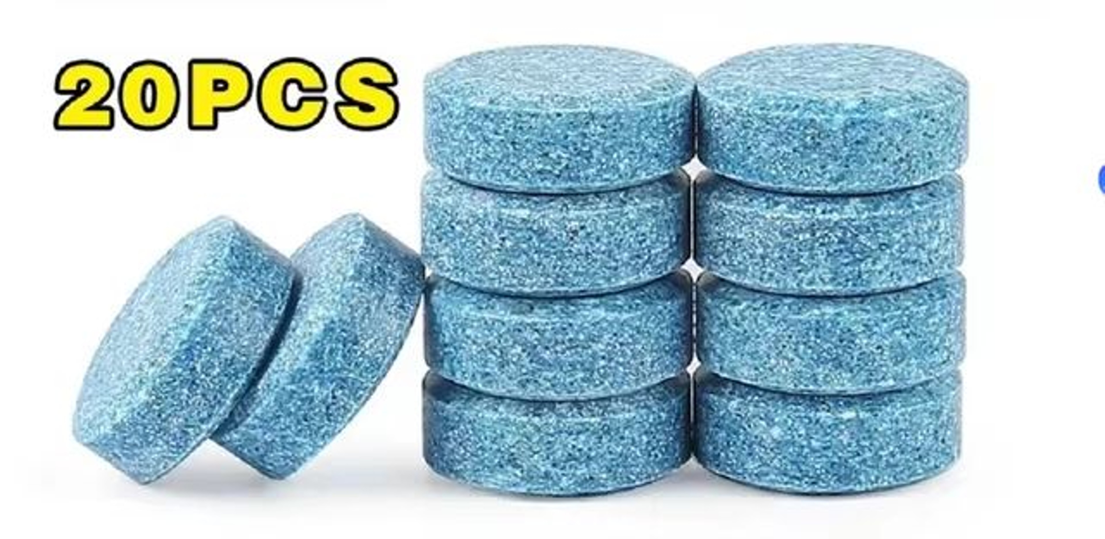 Solid Effervescent Windshield Cleaner Tablets Concentrated Auto Wiper Glass Cleaner 8