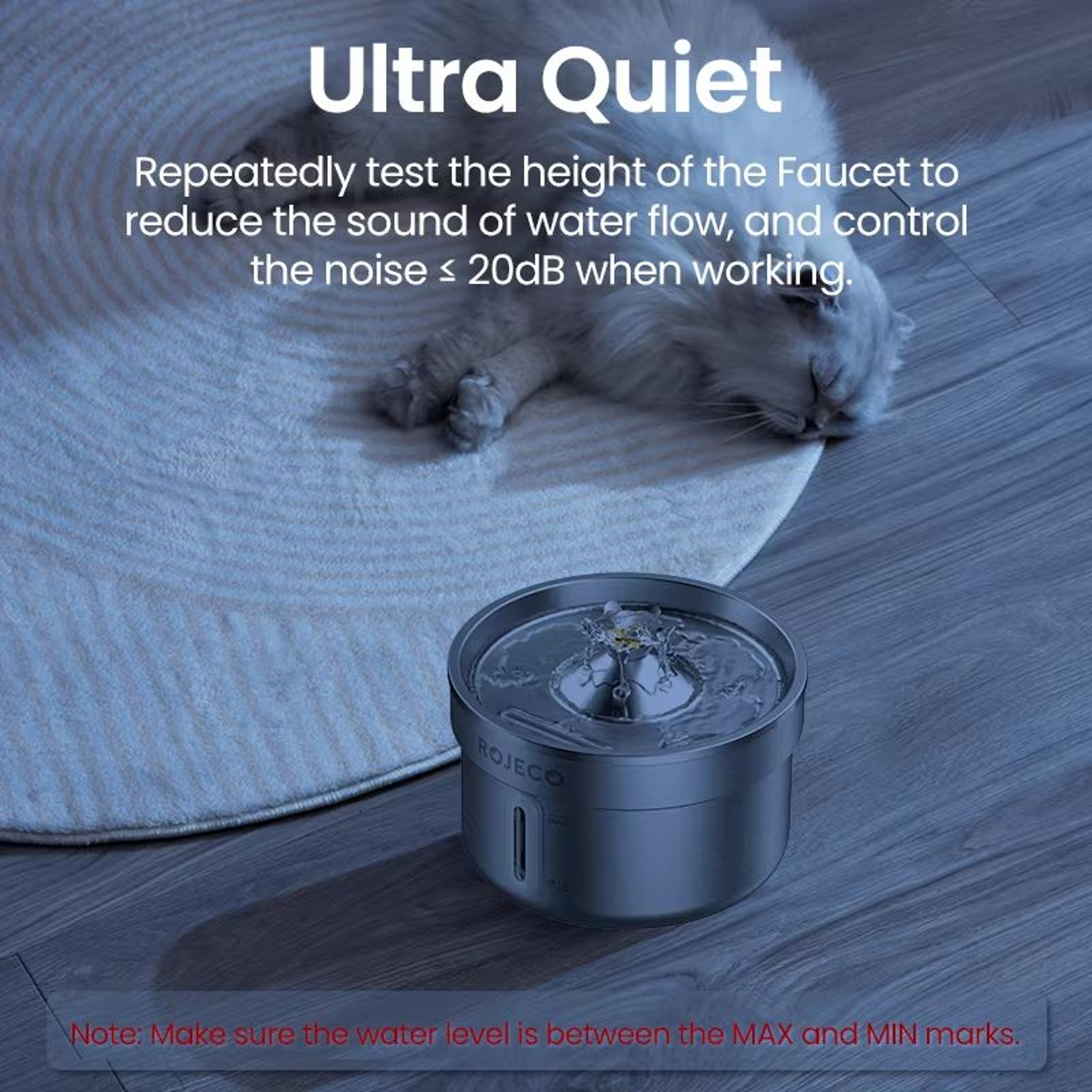 ROJECO Stainless Steel Automatic Pet Drinking Fountain For Cats And Dogs 32L 3