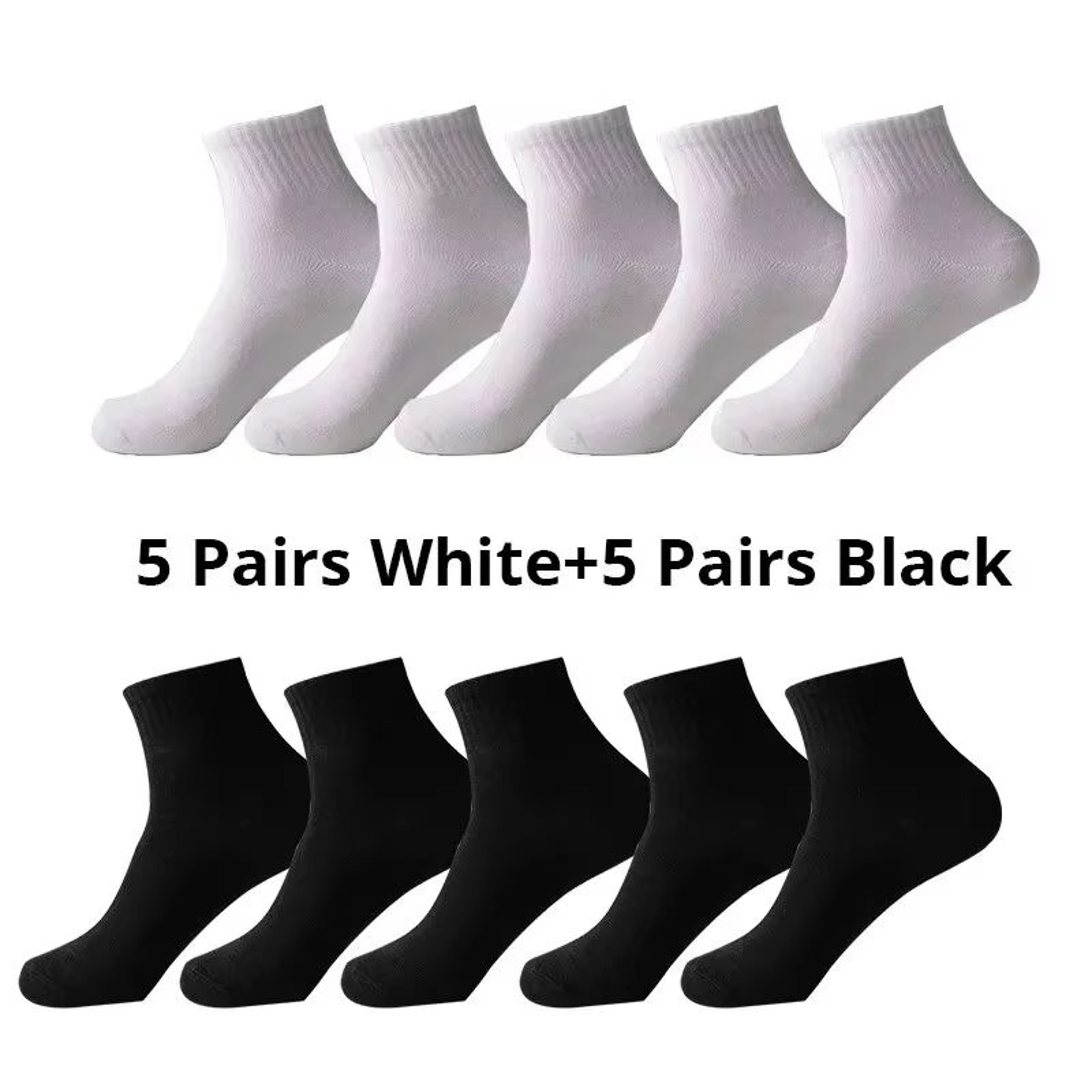 Mens Breathable Comfortable Office  Casual Socks 10Pair AllSeason Crew Set 9