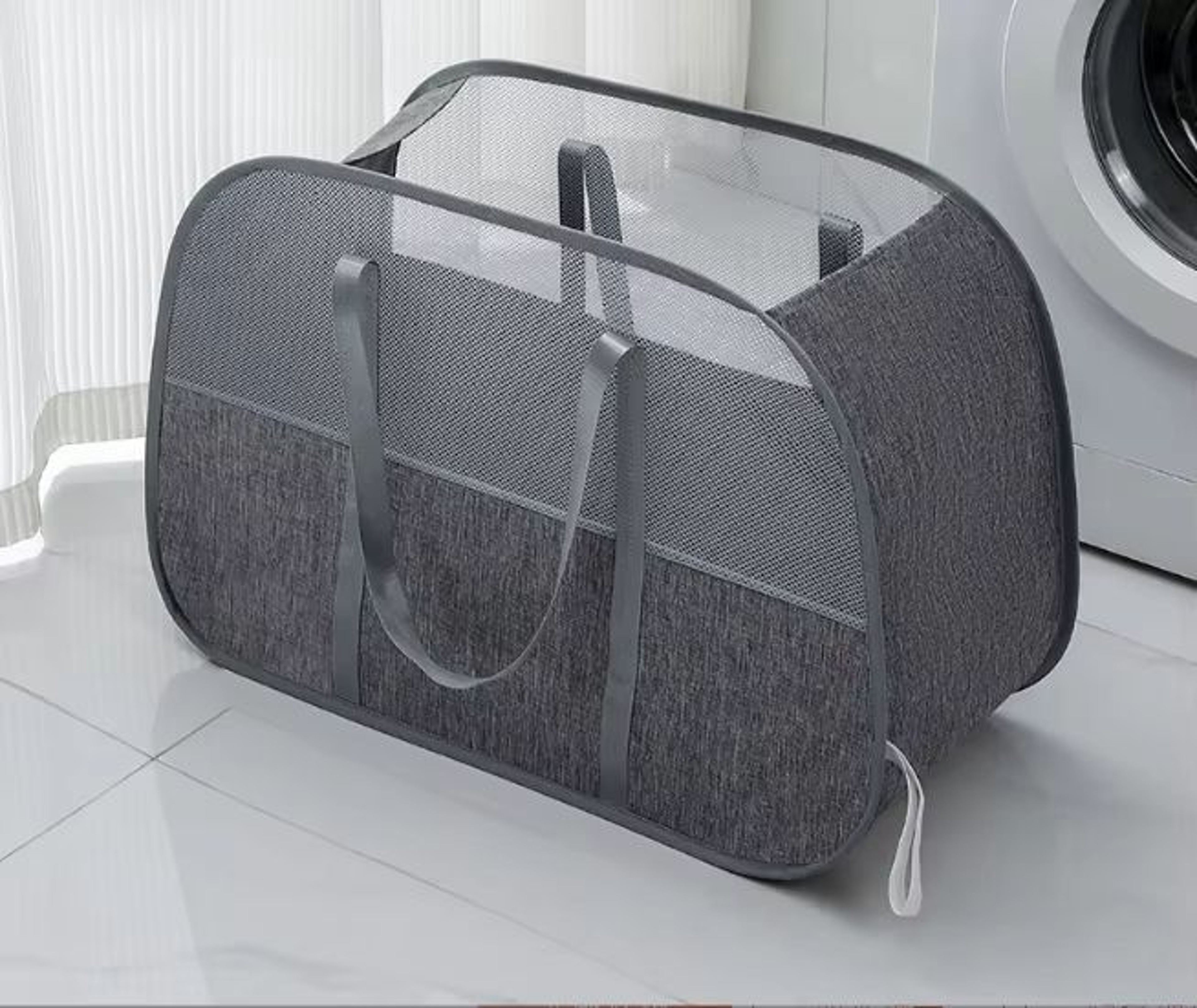 Foldable Mesh PopUp Laundry Storage Basket Large Capacity Hamper 8
