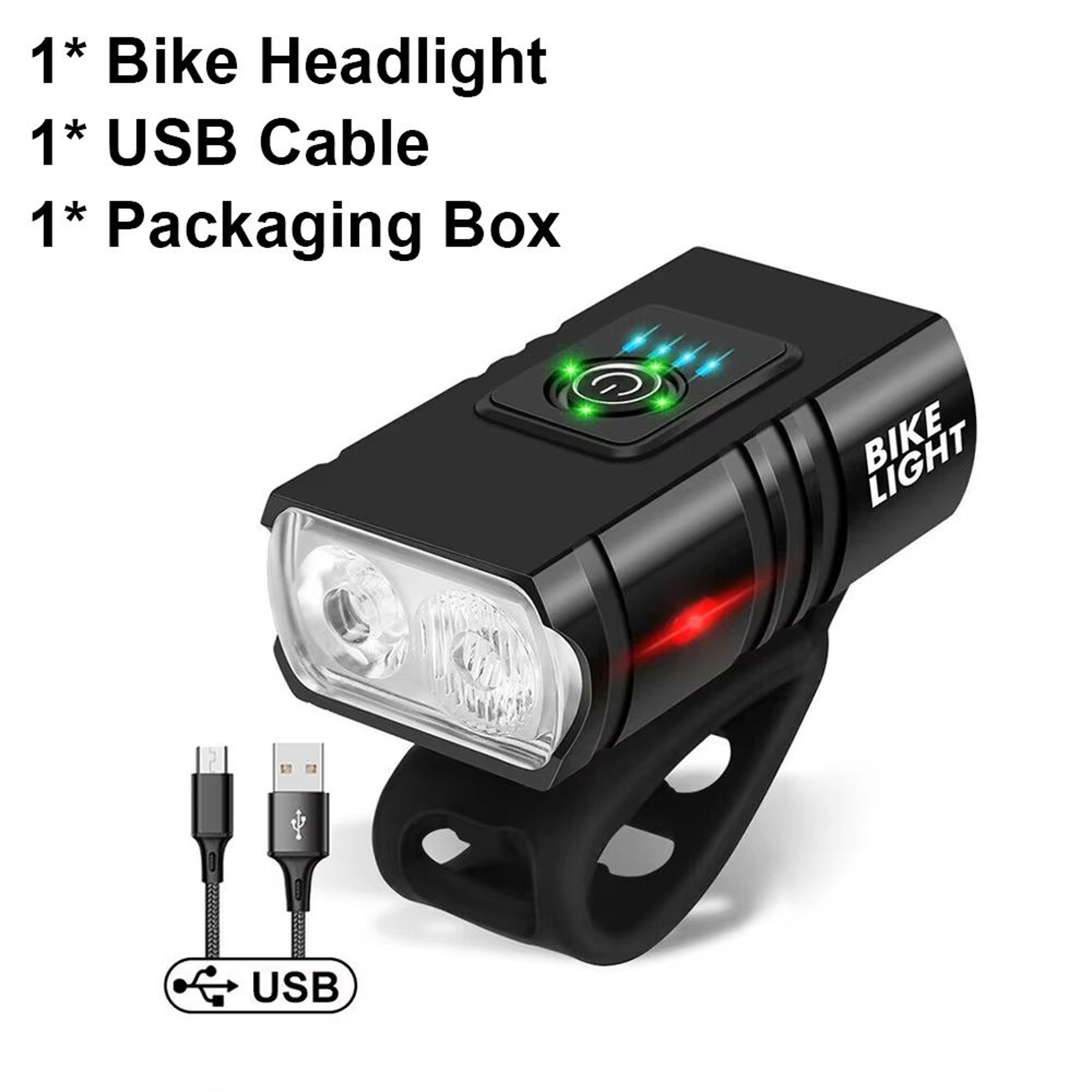 USB Rechargeable Bike Light Headlight HighBeam LED Front Torch For Cycling MTB 6