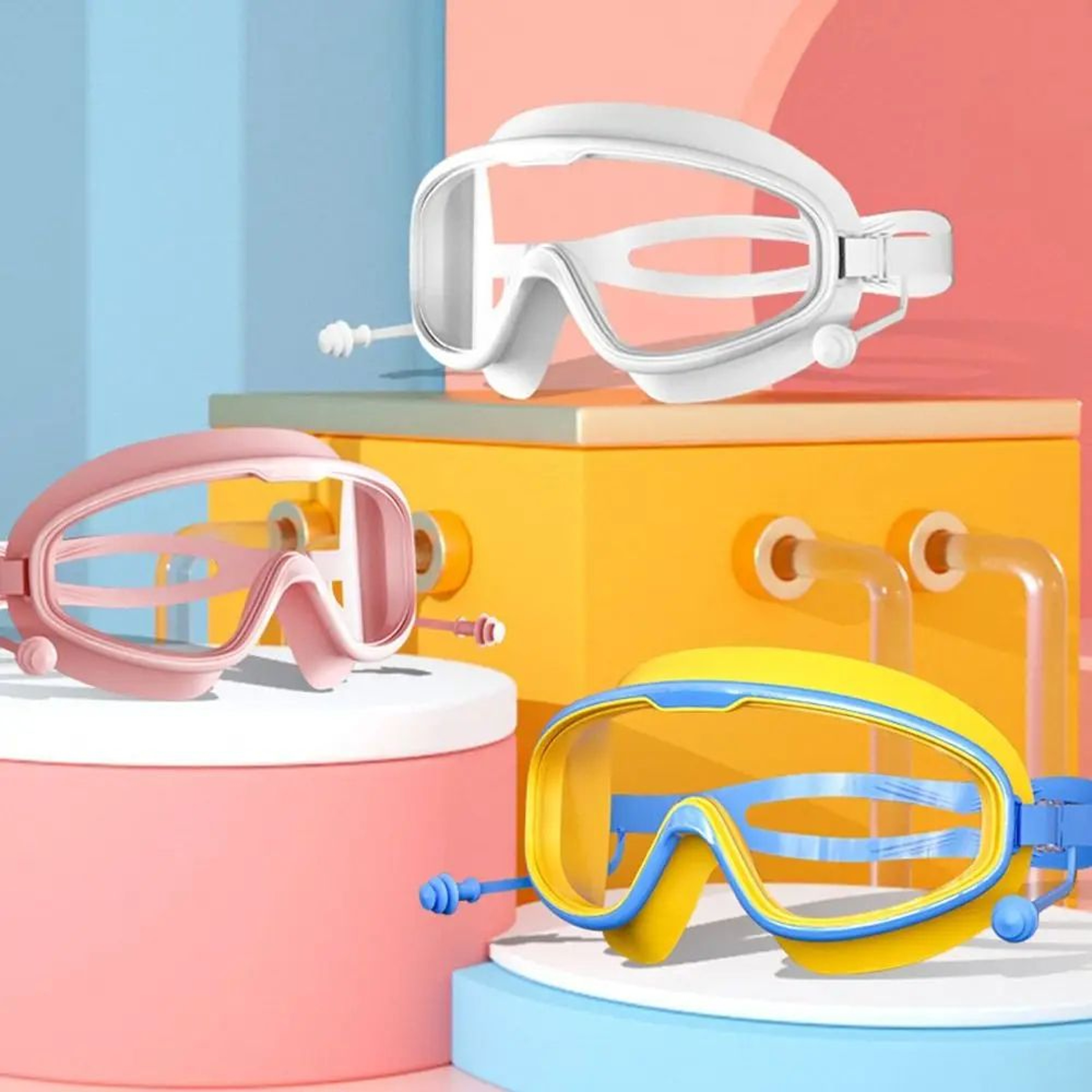 Kids AntiFog NoLeak Swim Goggles Clear Pool And Beach Eyewear Ages 315 2