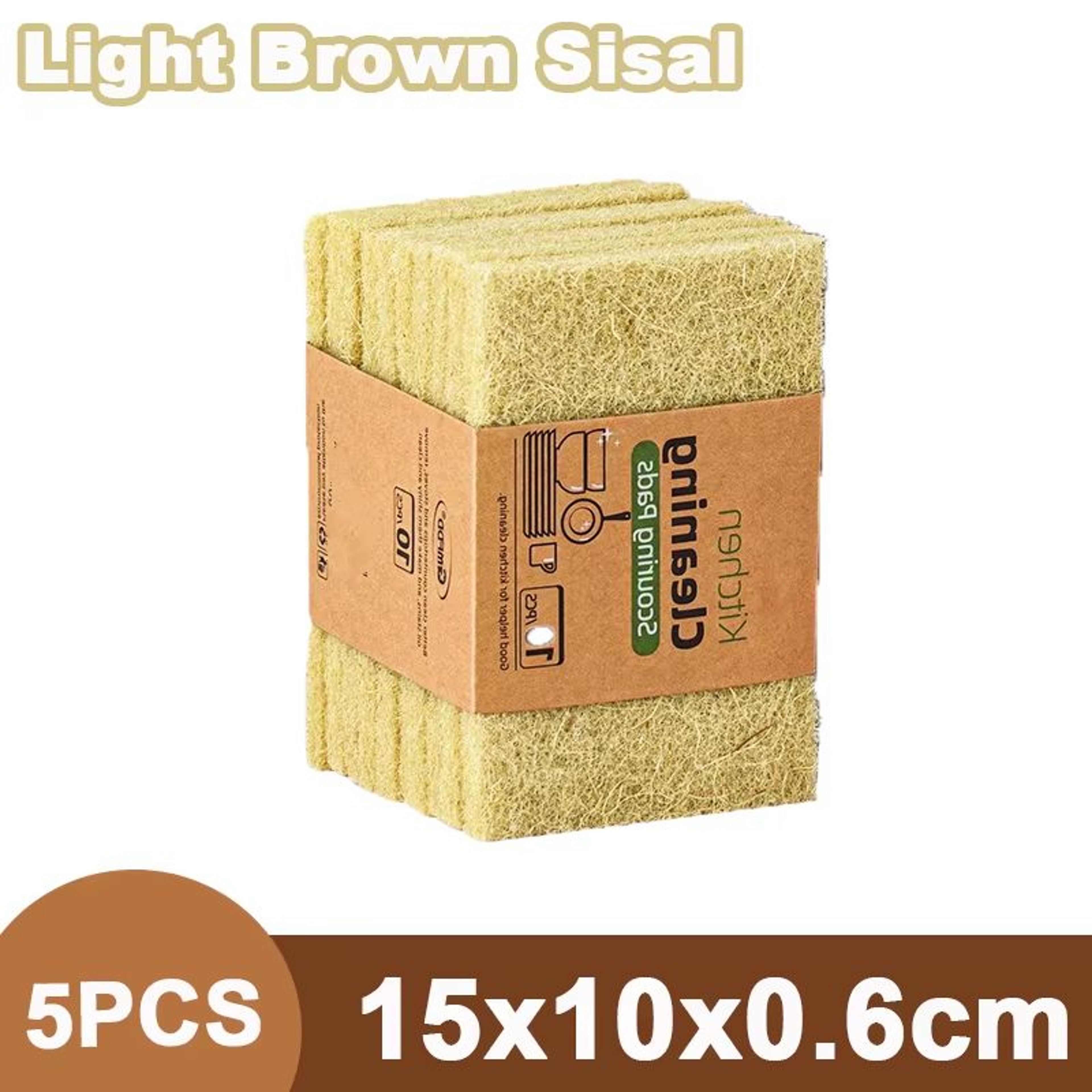 EcoFriendly Sisal Kitchen Cleaning Sponges 51020PCS Natural Fiber Dishwashing Pads 12