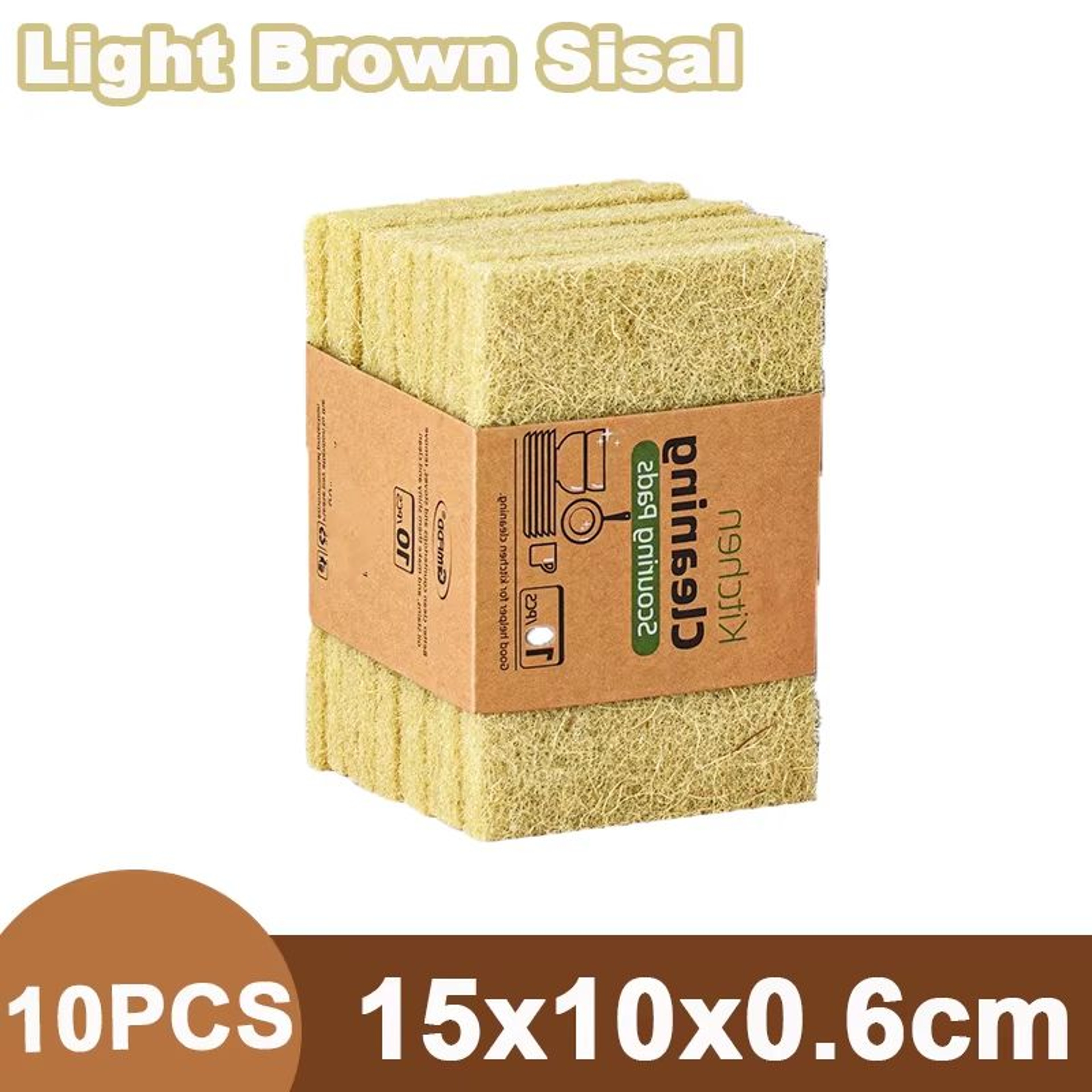 EcoFriendly Sisal Kitchen Cleaning Sponges 51020PCS Natural Fiber Dishwashing Pads 14