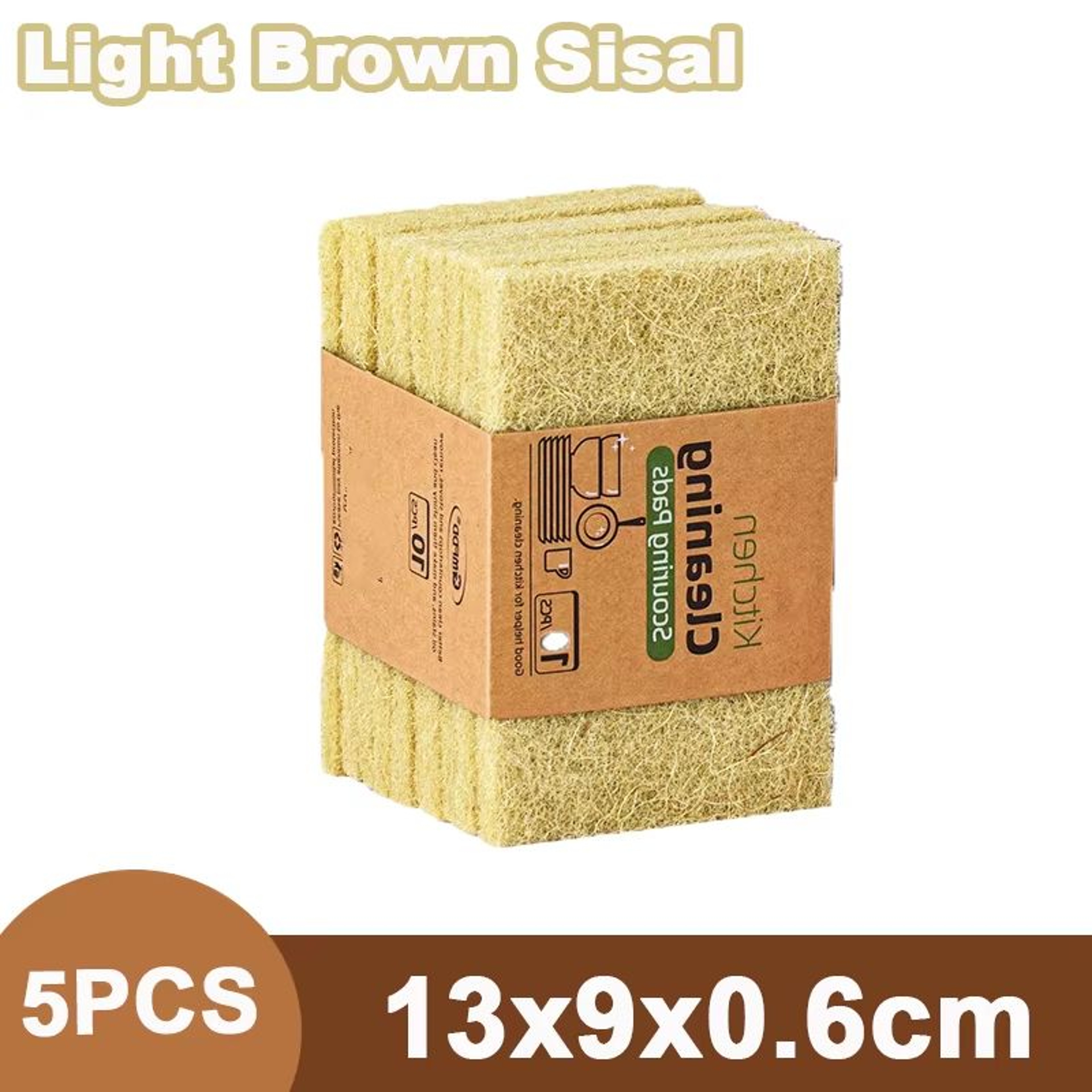 EcoFriendly Sisal Kitchen Cleaning Sponges 51020PCS Natural Fiber Dishwashing Pads 6