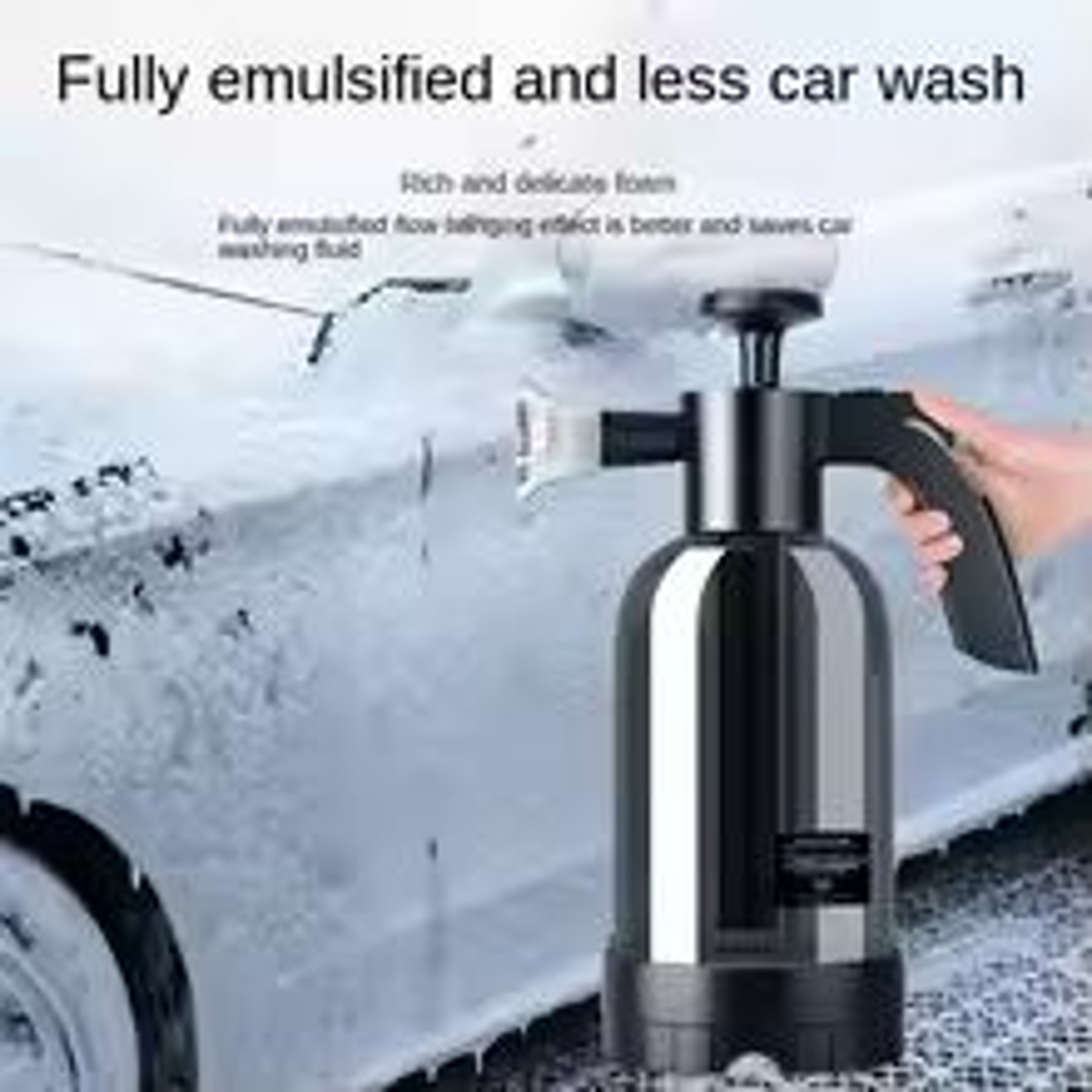 2L Hand Pump Foam Sprayer With 3 Nozzles MultiUse Car Wash  Cleaning Bottle 2