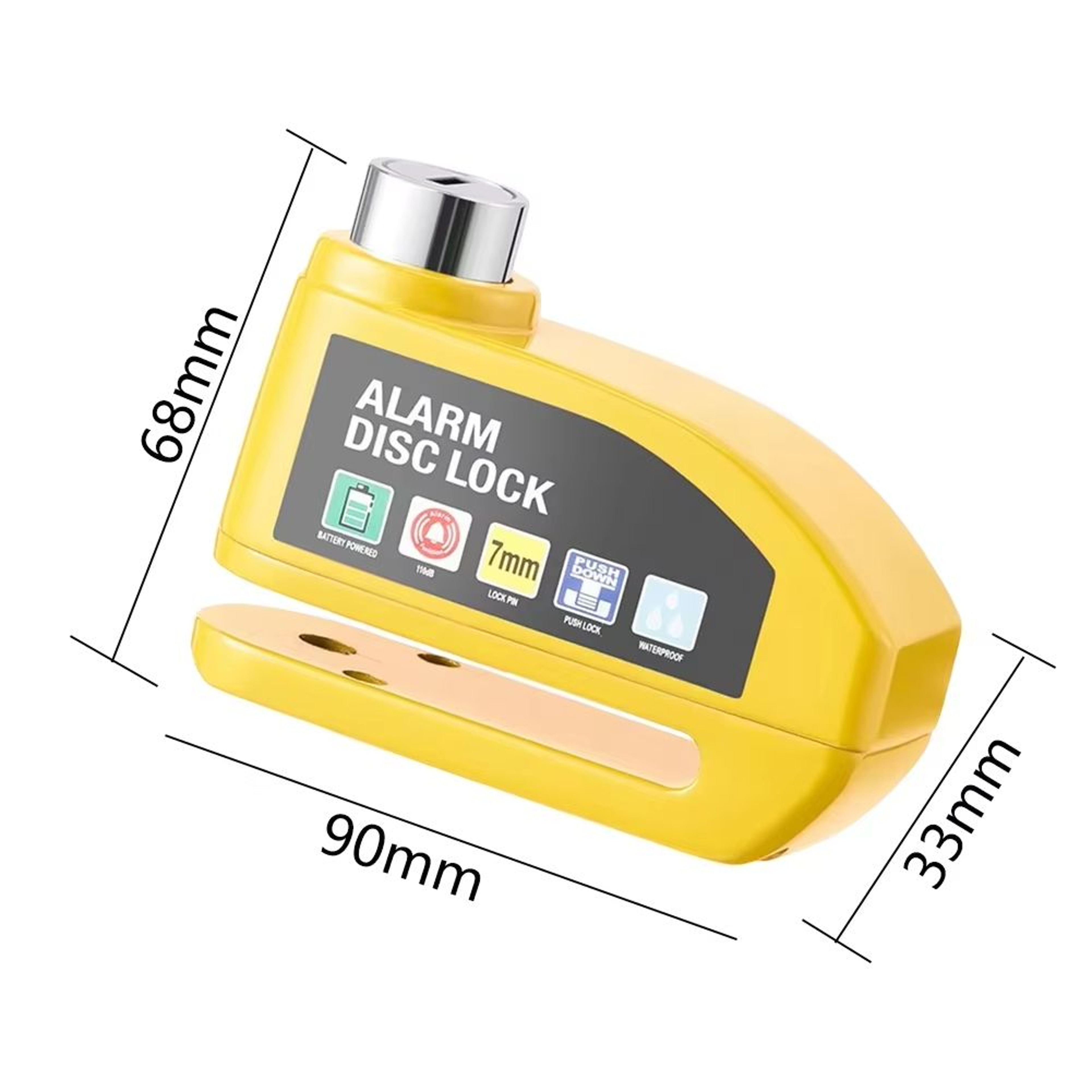 Waterproof Alarm Wheel Disc Brake Lock For Motorcycle Scooter And Bicycle 10