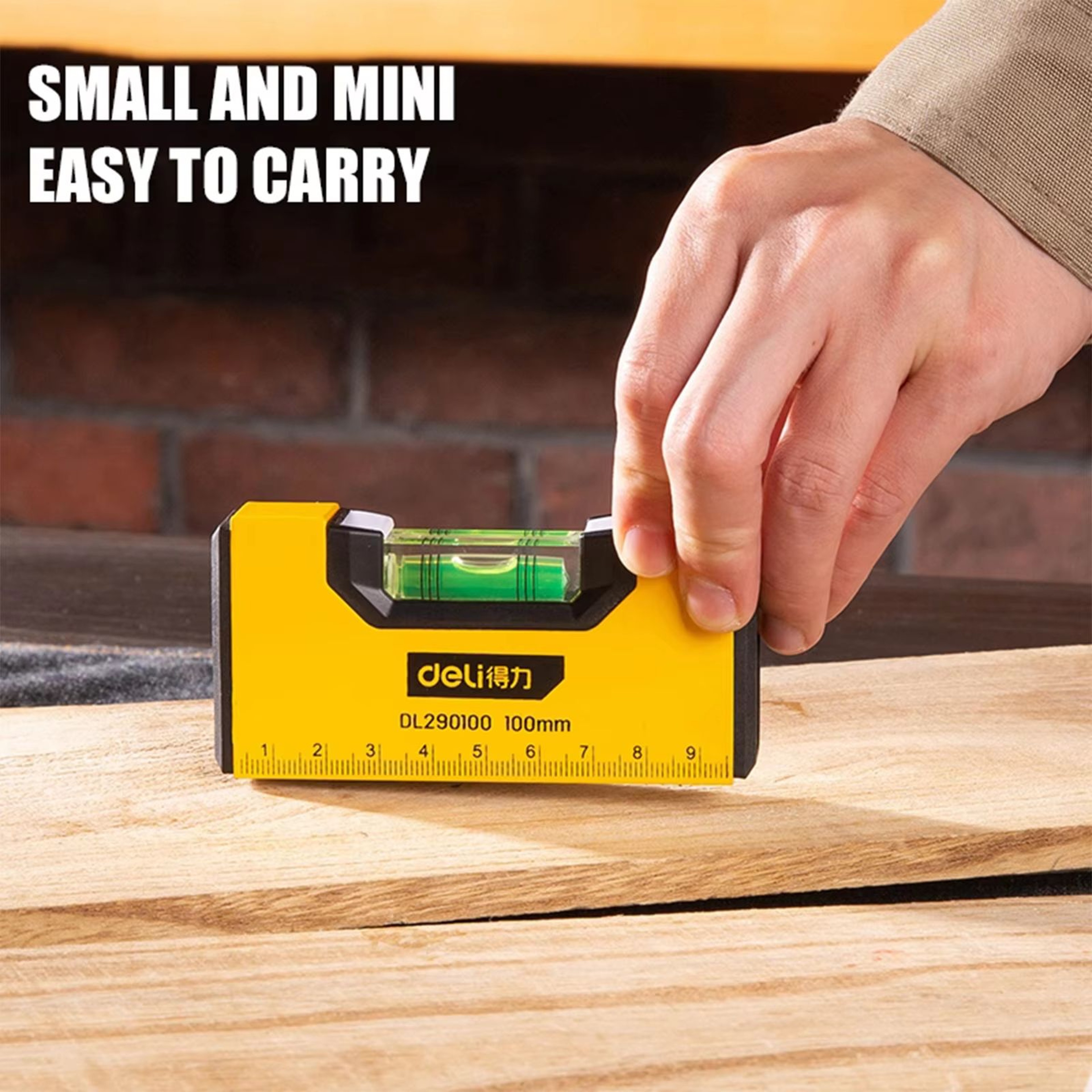 100mm Portable Magnetic Pocket Spirit Level HighPrecision Aluminum Tool 4