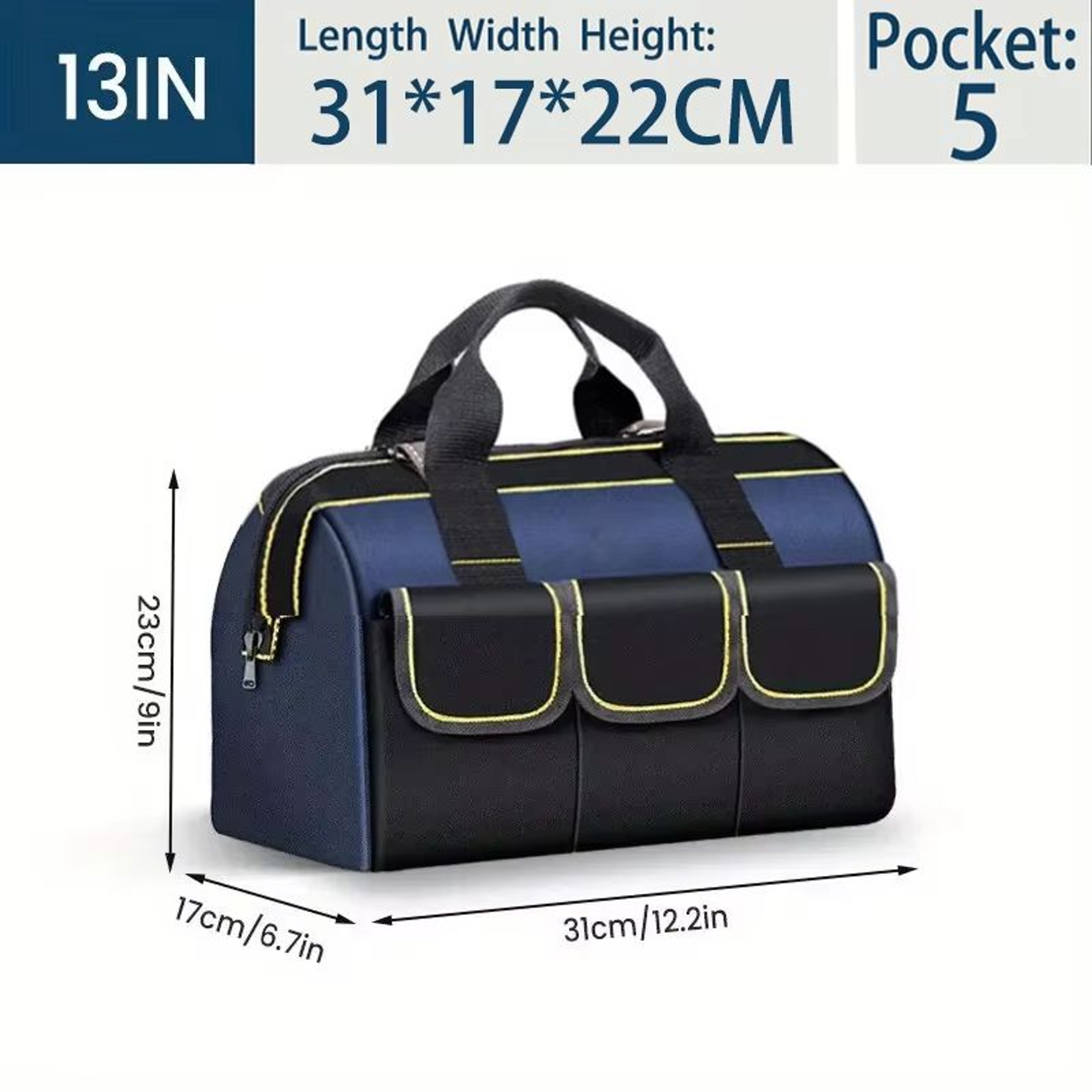 Multifunctional Waterproof Tool Bag 13in23in HeavyDuty Toolkit Organizer 6