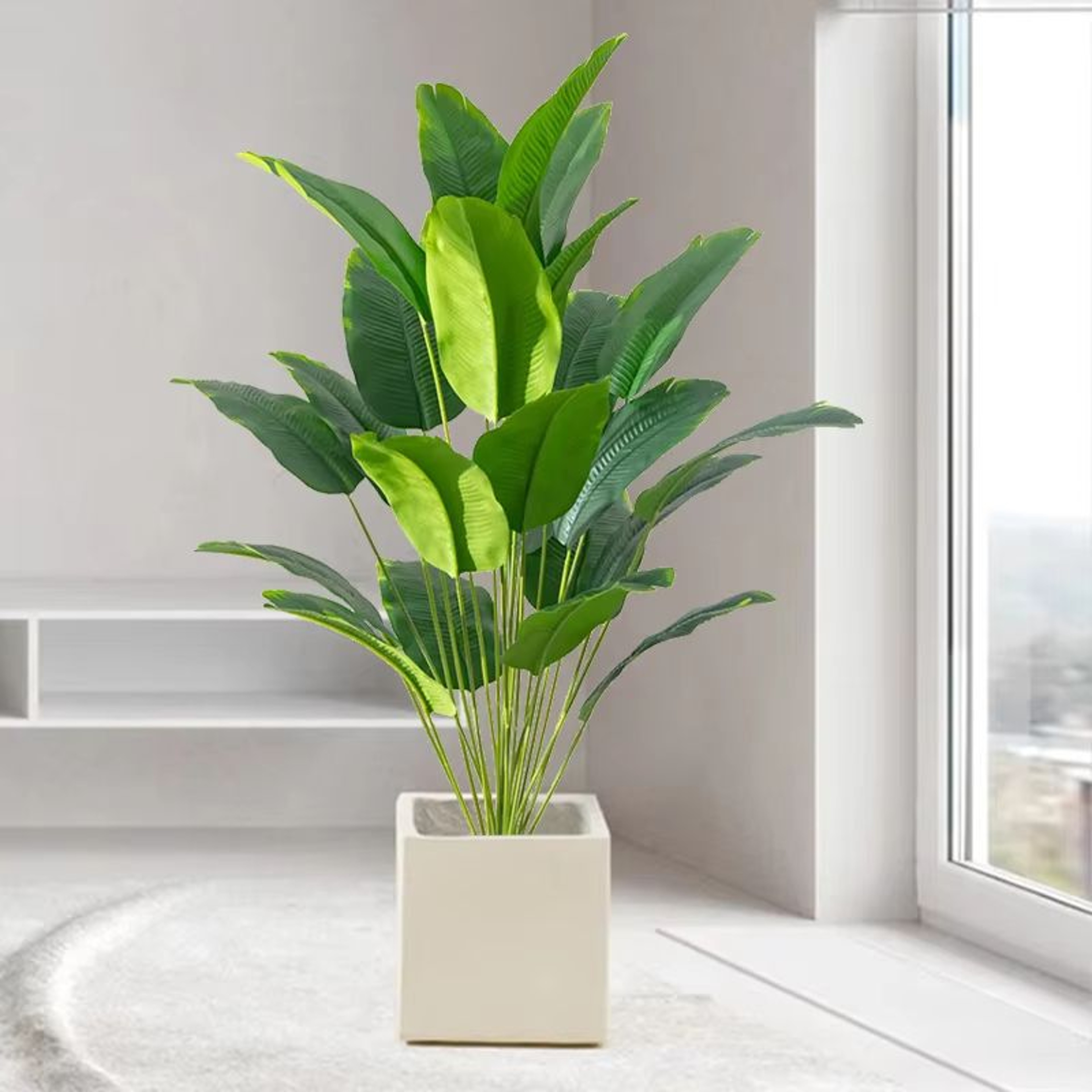 Large Artificial Tropical Palm And Banana Leaf Decor Plant For Home And Garden 1
