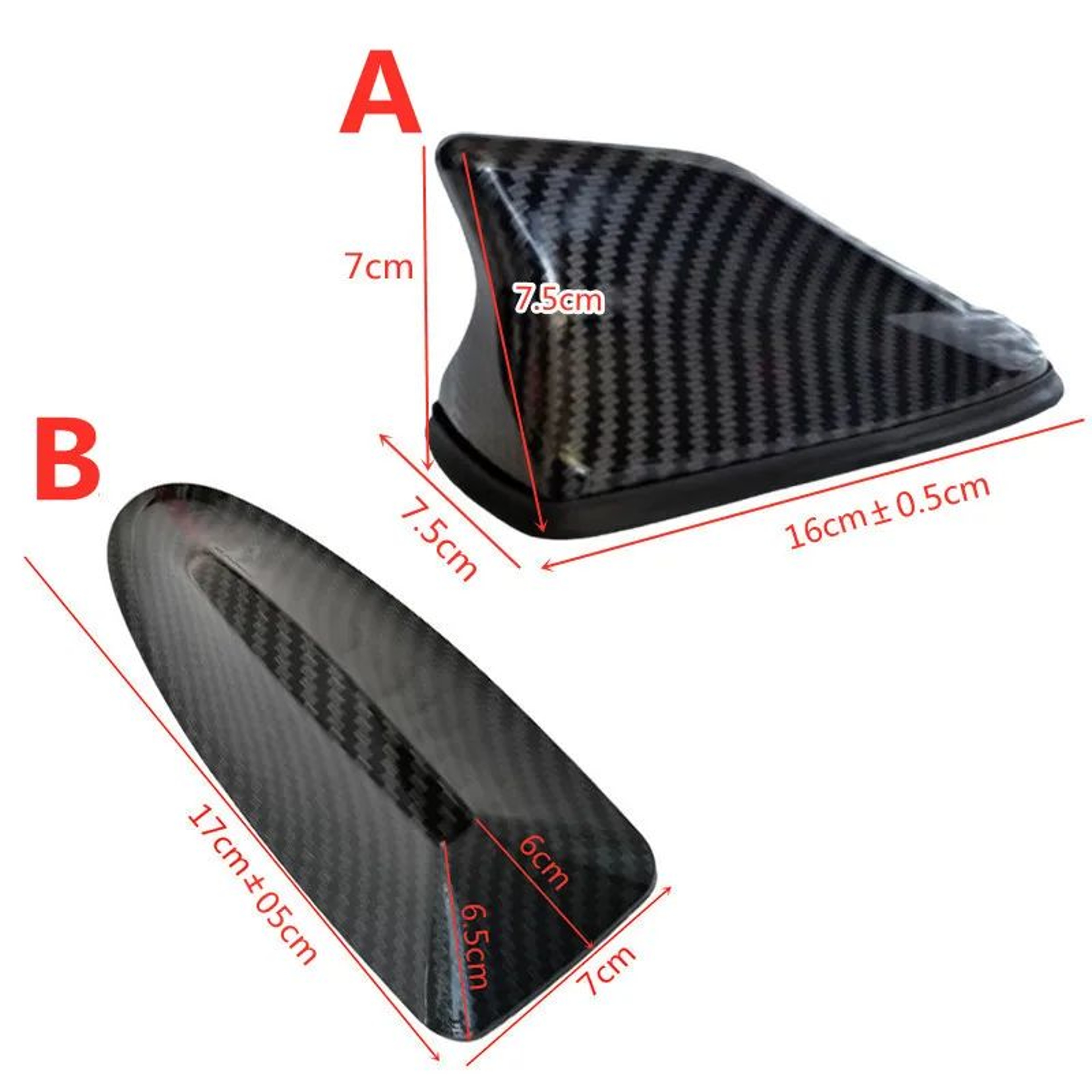 Universal Carbon Fiber Look Shark Fin Car Antenna With AMFM Signal Booster 4